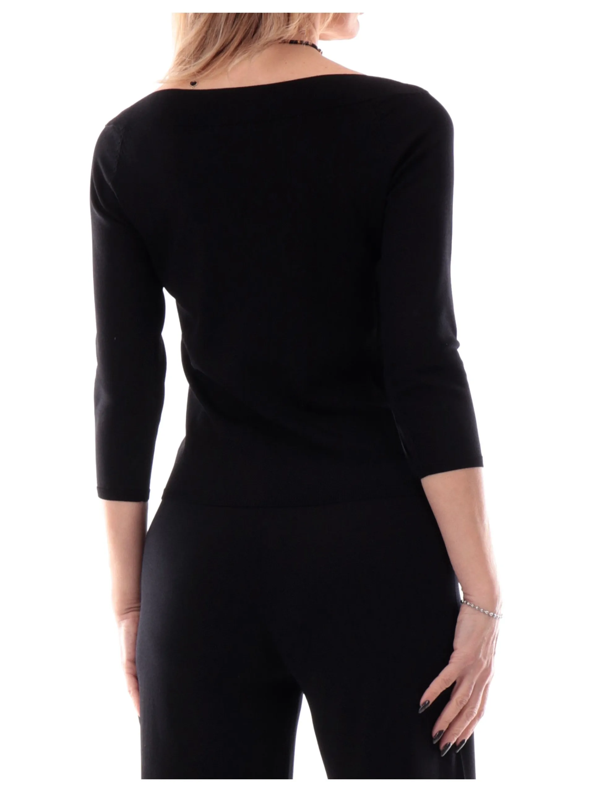 ANIS Maglie*Maglione spalle scoperte nero da donna maniche tre quarti Shiffer 251W6021