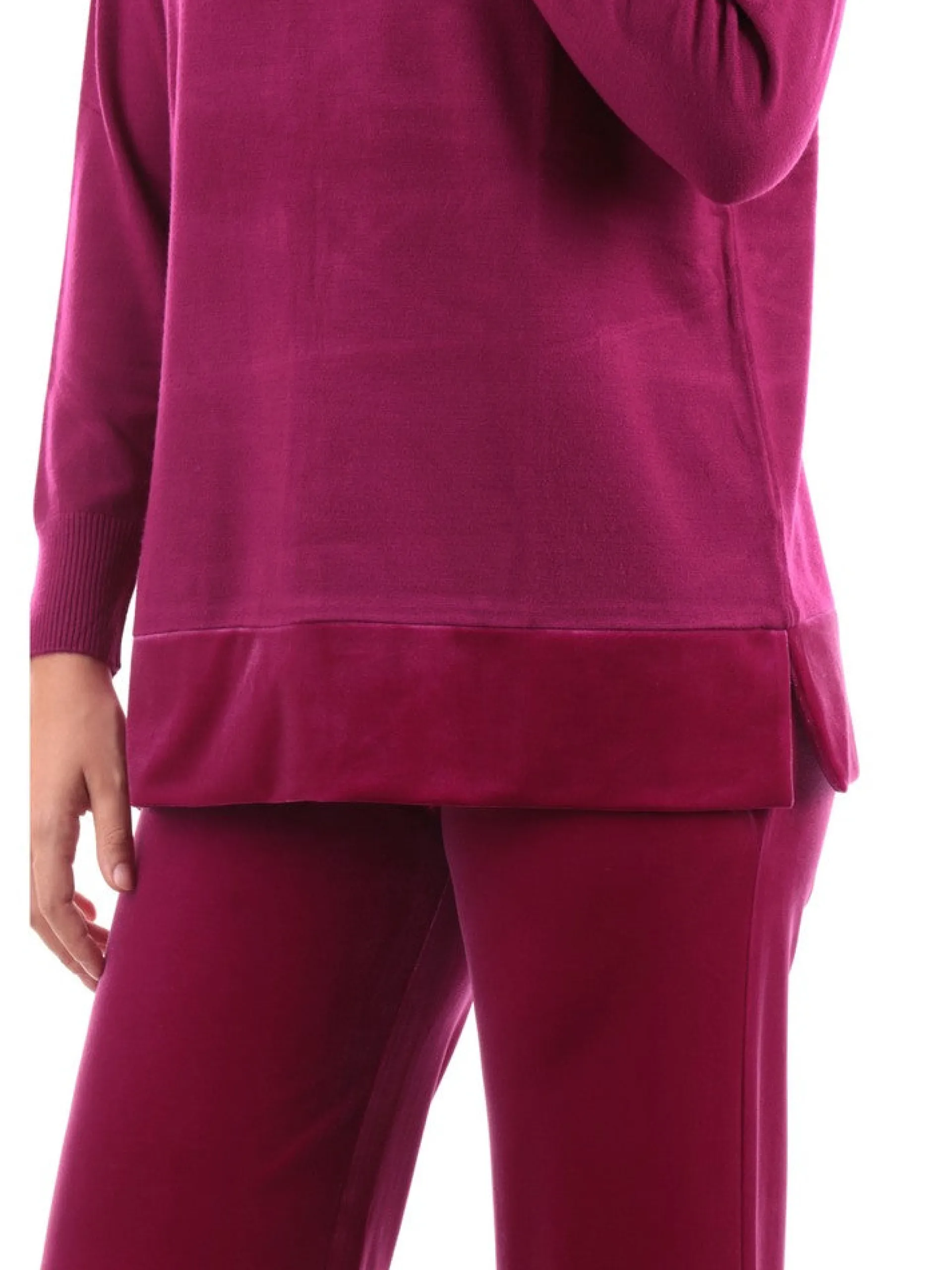 ANIS Maglie*Maglione viola da donna Inserto Velluto 2351025