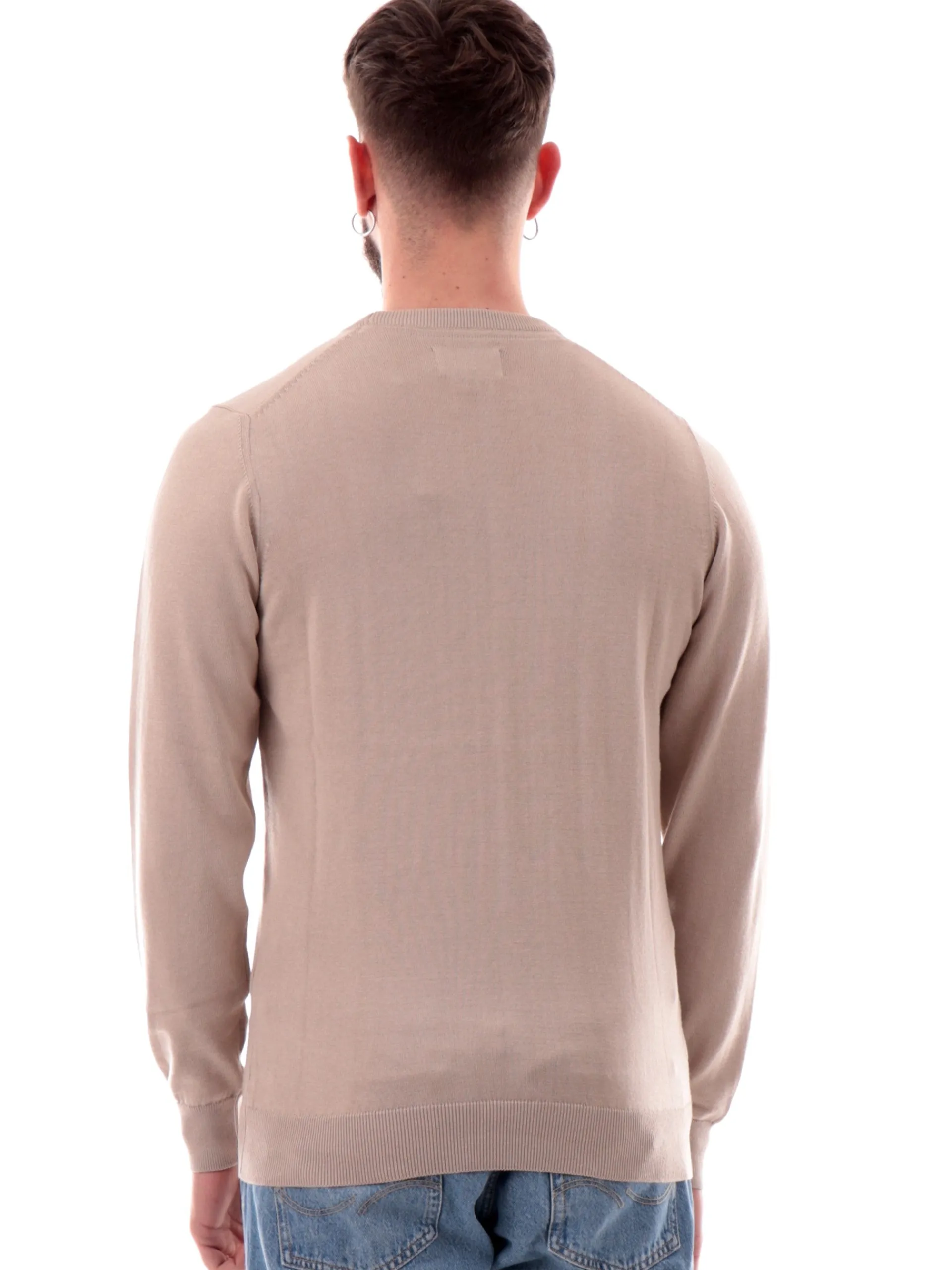 BARBOUR Maglie*Maglione beige da uomo Pima Cotton Crew MKN0932