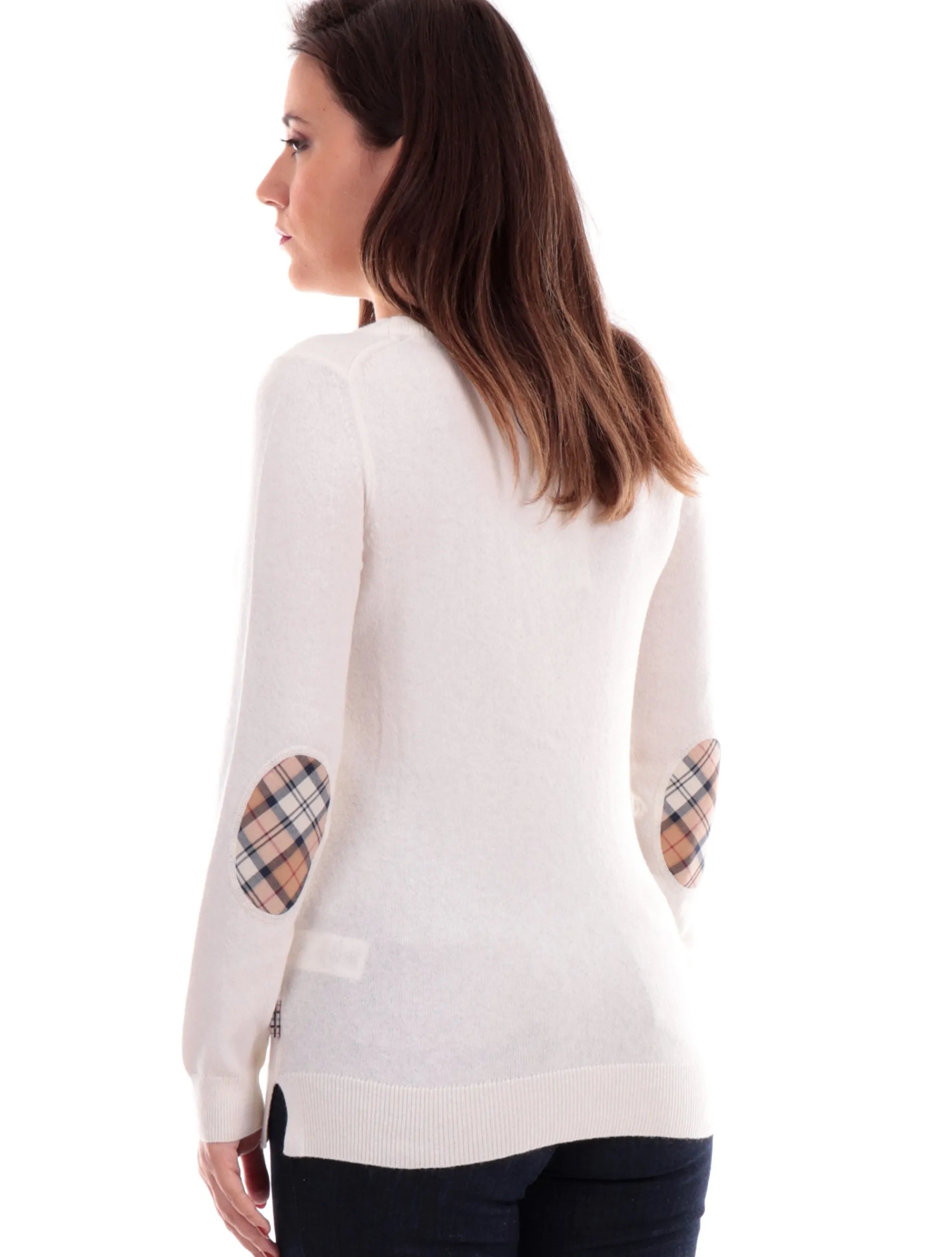BARBOUR Maglie*Maglione bianco da donna Pendle Crew LKN1075