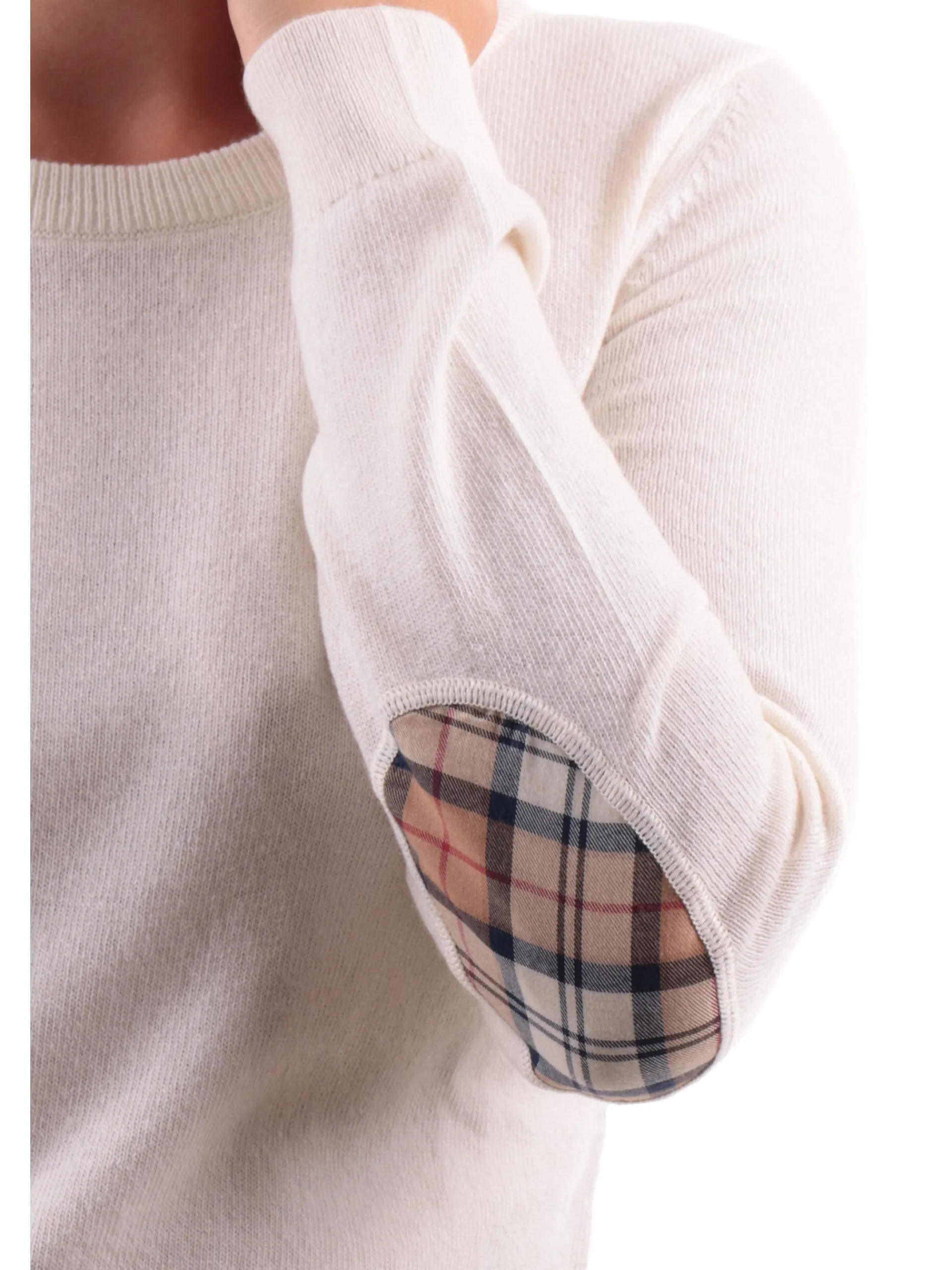 BARBOUR Maglie*Maglione bianco da donna Pendle Crew LKN1075