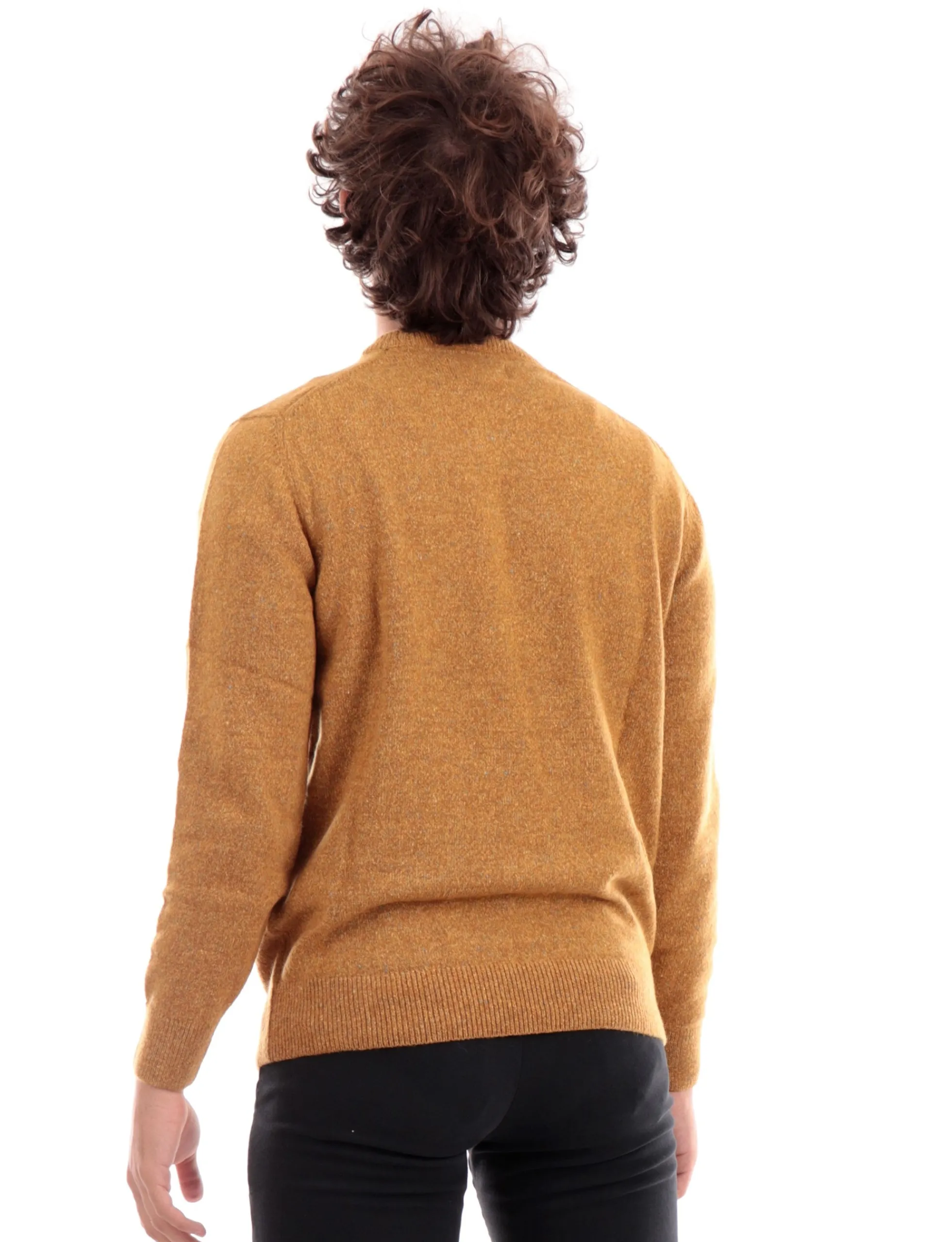 BARBOUR Maglie*Maglione giallo da uomo Essential Tisbury MKN0844