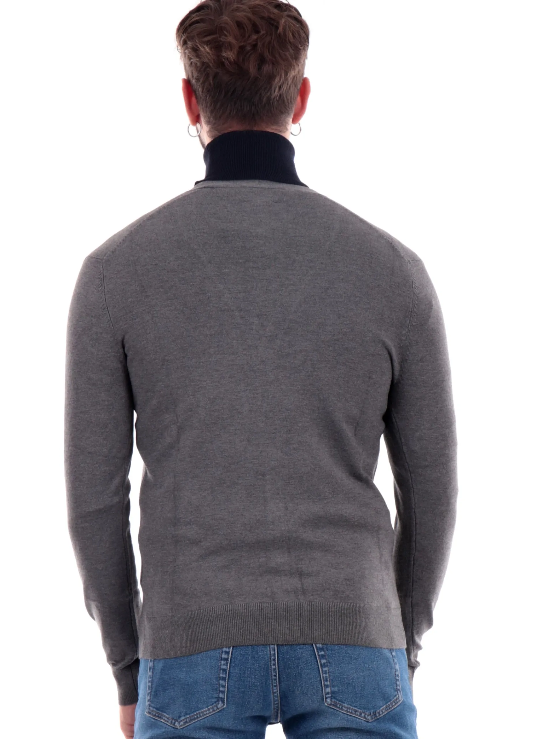 MARKUP Maglie*Maglione cardigan grigio da uomo scollo a V MK20017
