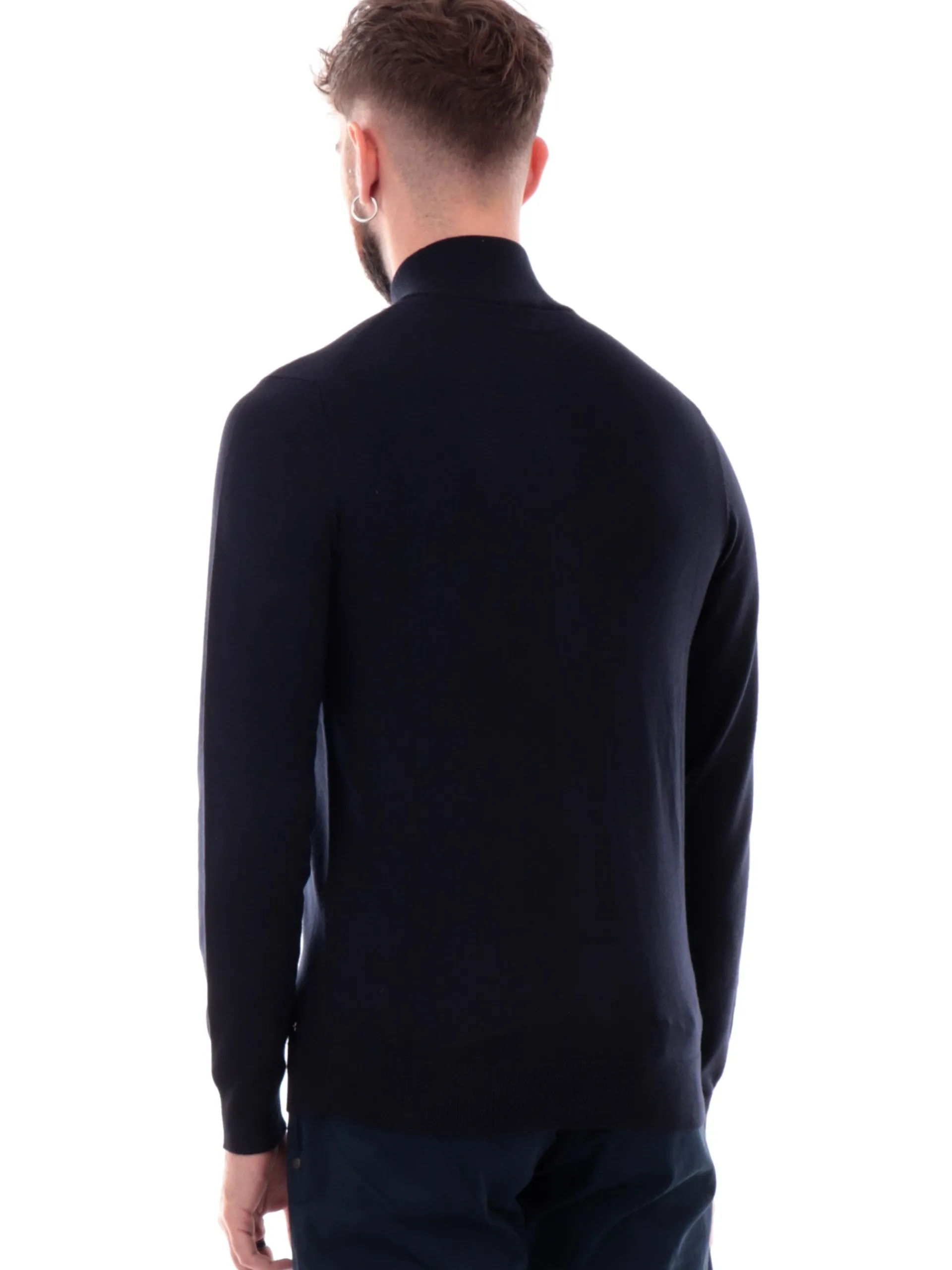 MARKUP Maglie*Maglione cardigan blu da uomo full zip viscosa MK20016