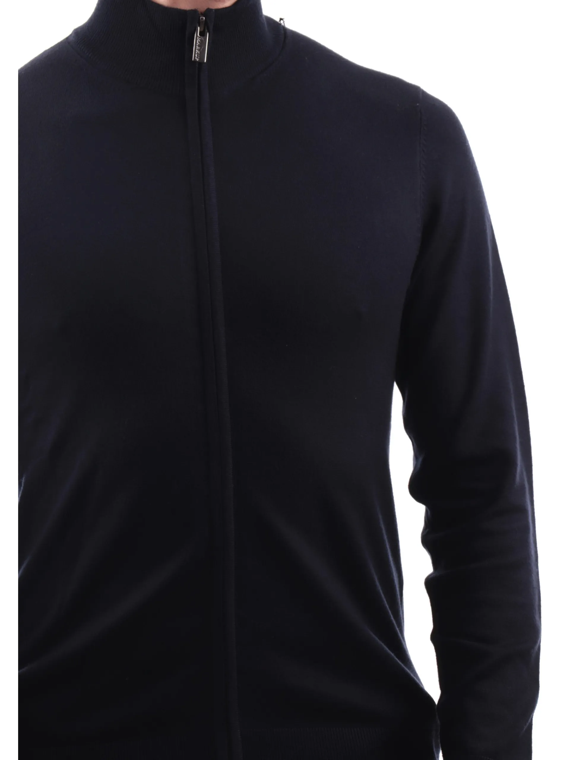 MARKUP Maglie*Maglione cardigan blu da uomo full zip viscosa MK20016