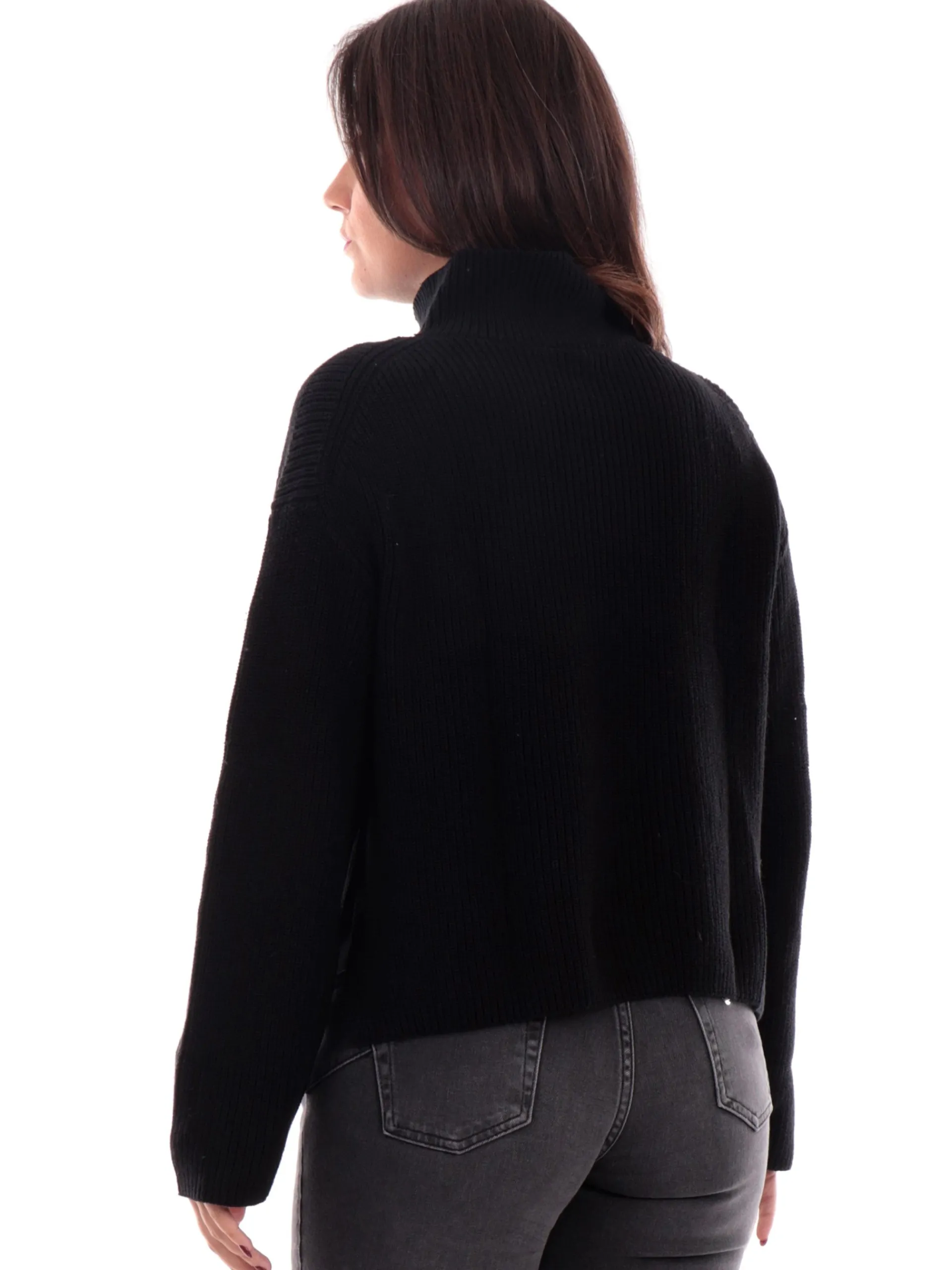 CALVIN KLEIN Maglie*Maglione collo alto nero da donna Chunky Loose J20J224227