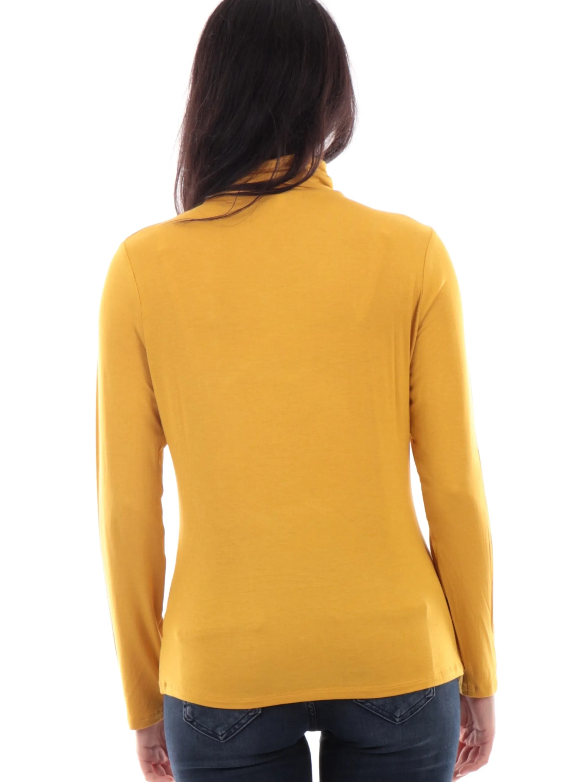 ANIS Maglie*Maglione dolcevita giallo da donna maniche lunghe 245W1186