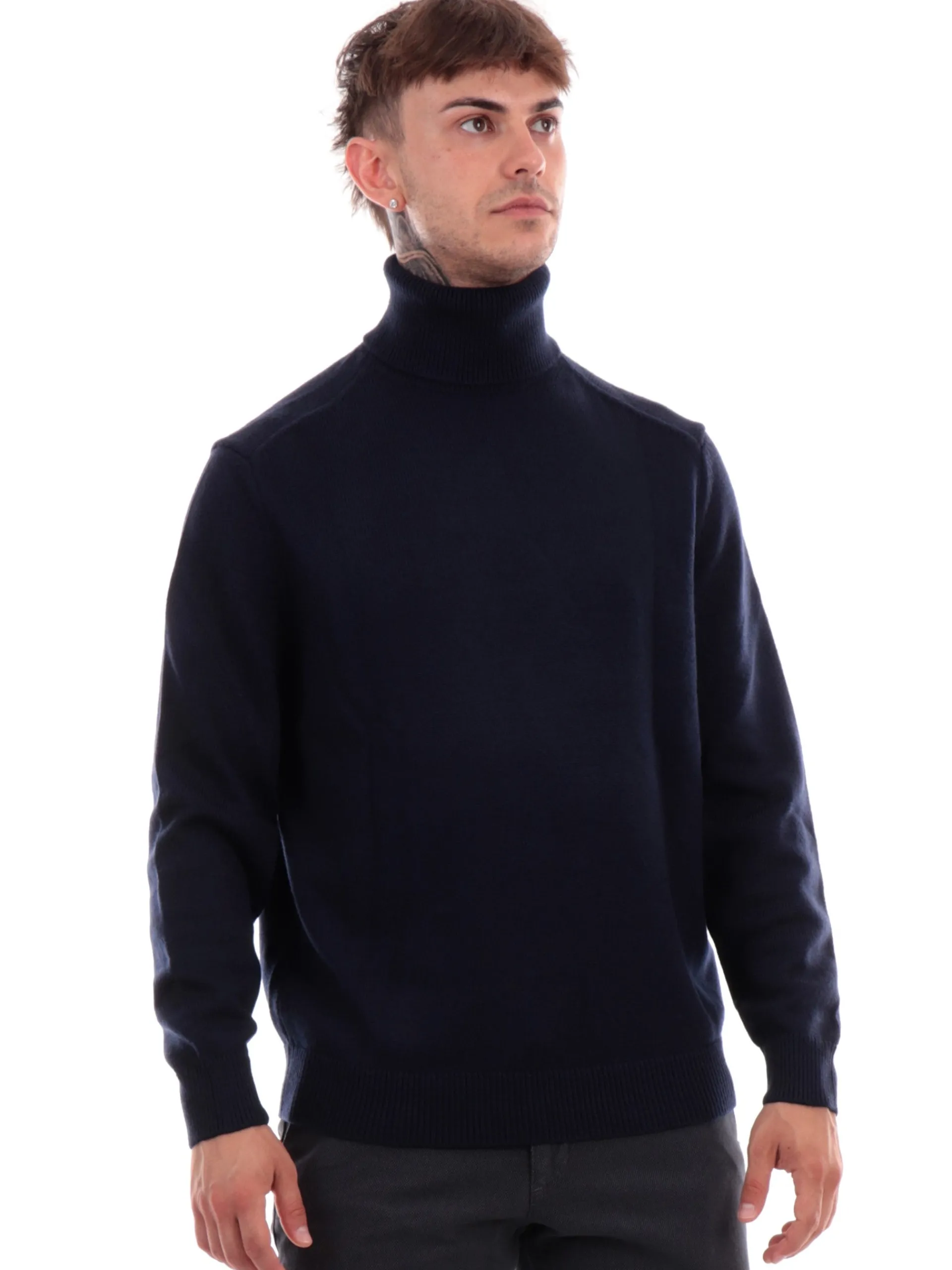 ARMANI EXCHANGE Maglie*Maglione dolcevita AX blu da uomo 6DZM1HZM1LZ