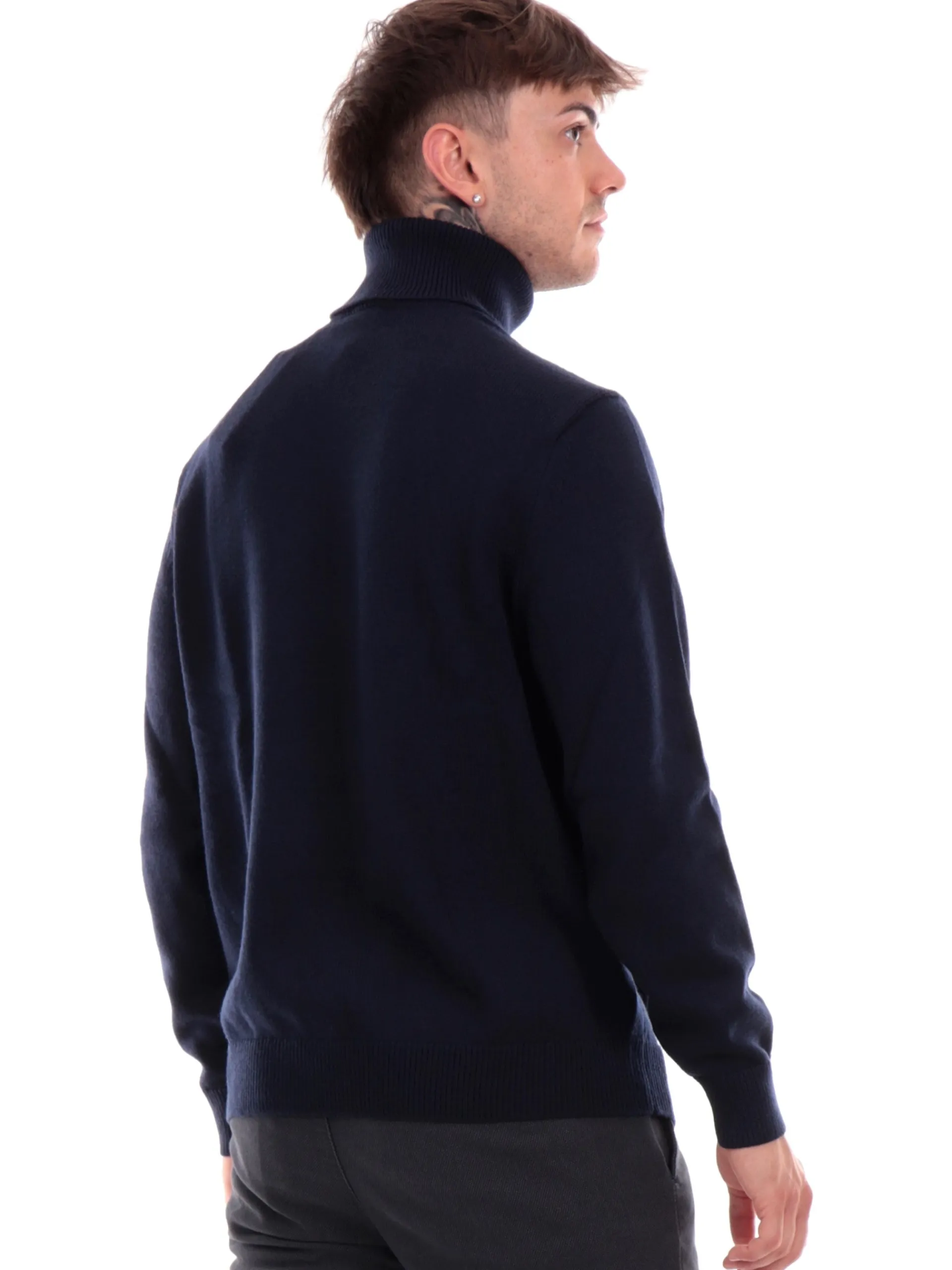 ARMANI EXCHANGE Maglie*Maglione dolcevita AX blu da uomo 6DZM1HZM1LZ