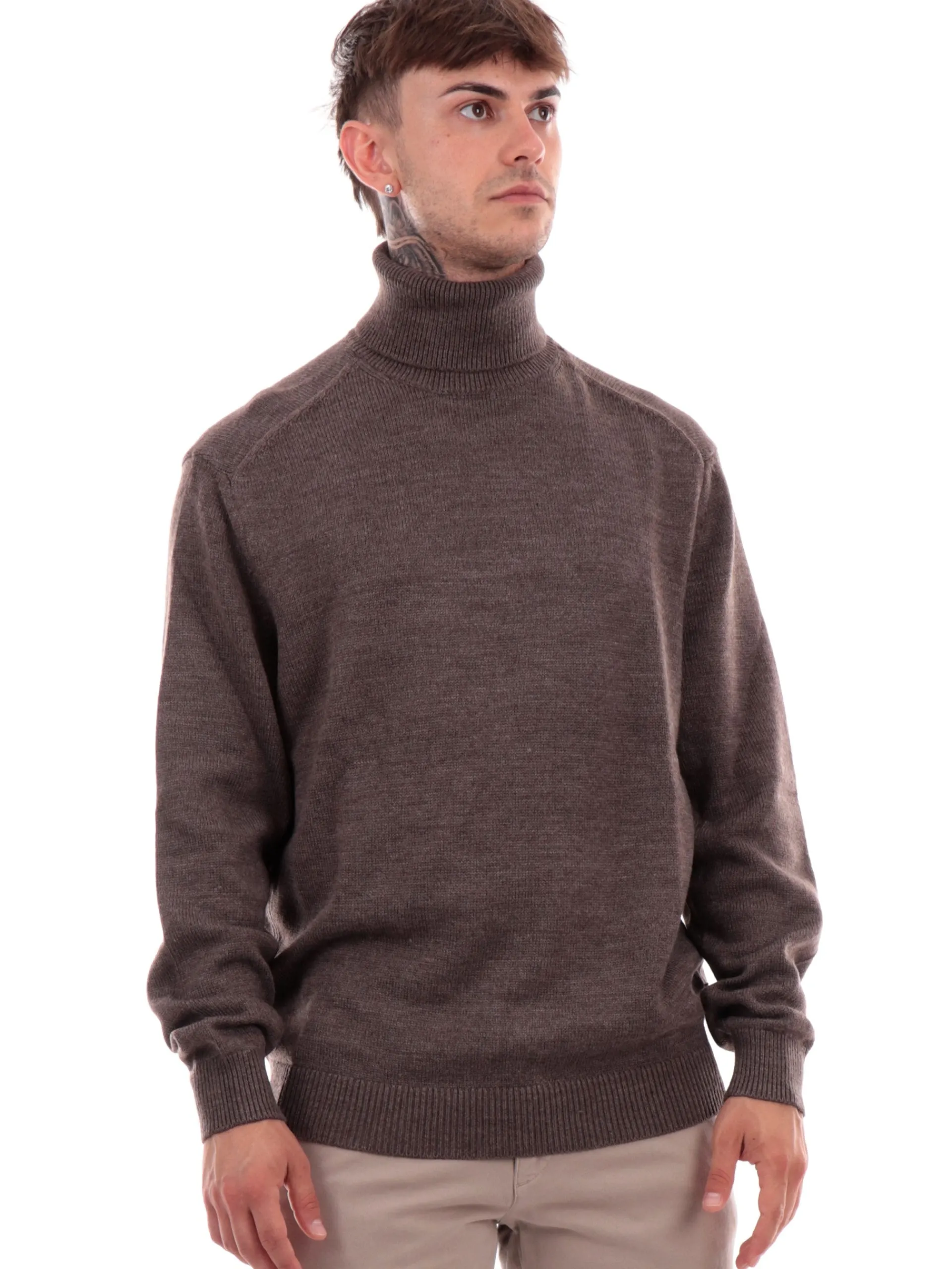 ARMANI EXCHANGE Maglie*Maglione dolcevita AX marrone da uomo 6DZM1HZM1LZ