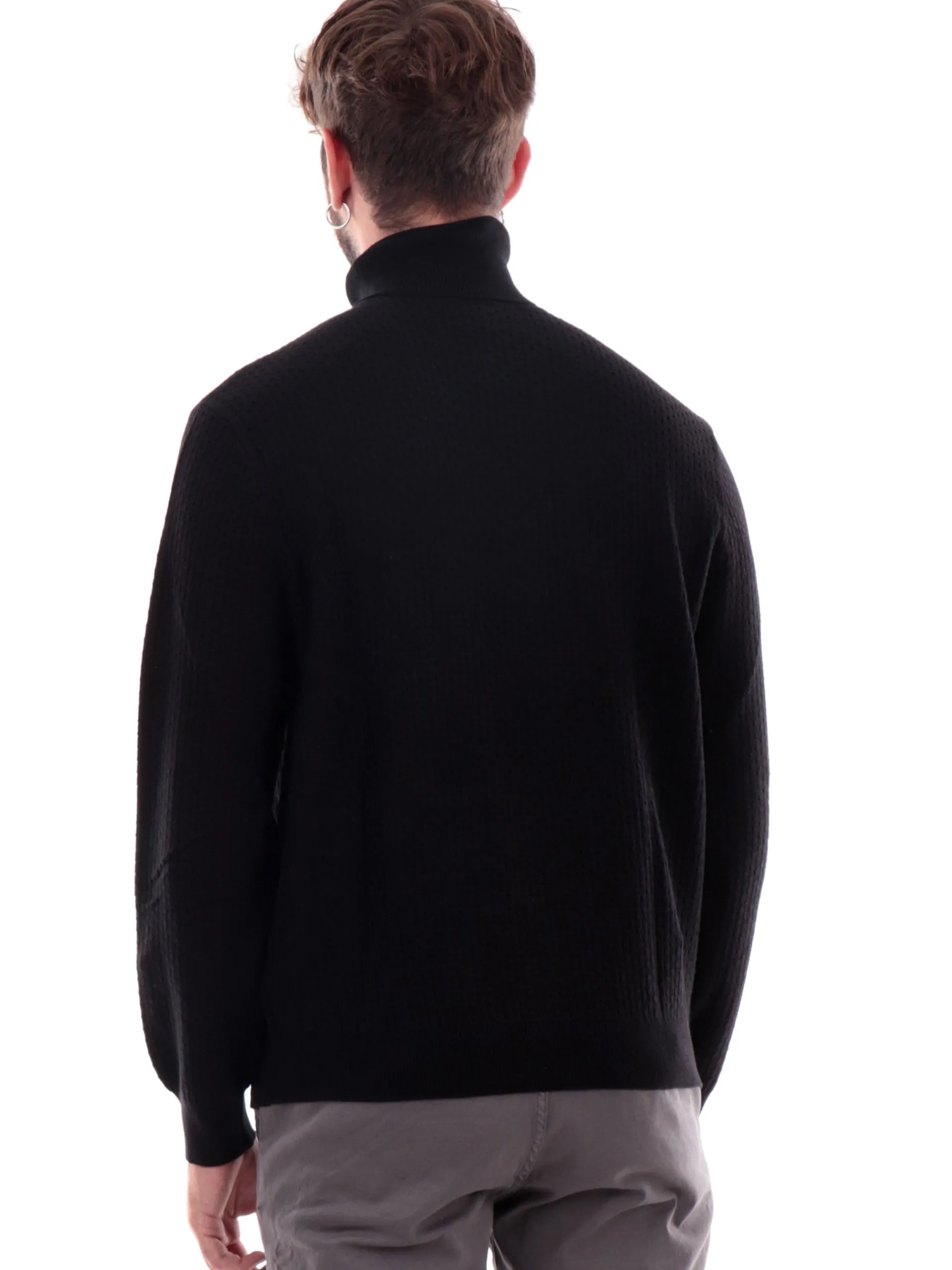 ARMANI EXCHANGE Maglie*Maglione dolcevita AX nero da uomo XM000115AF11