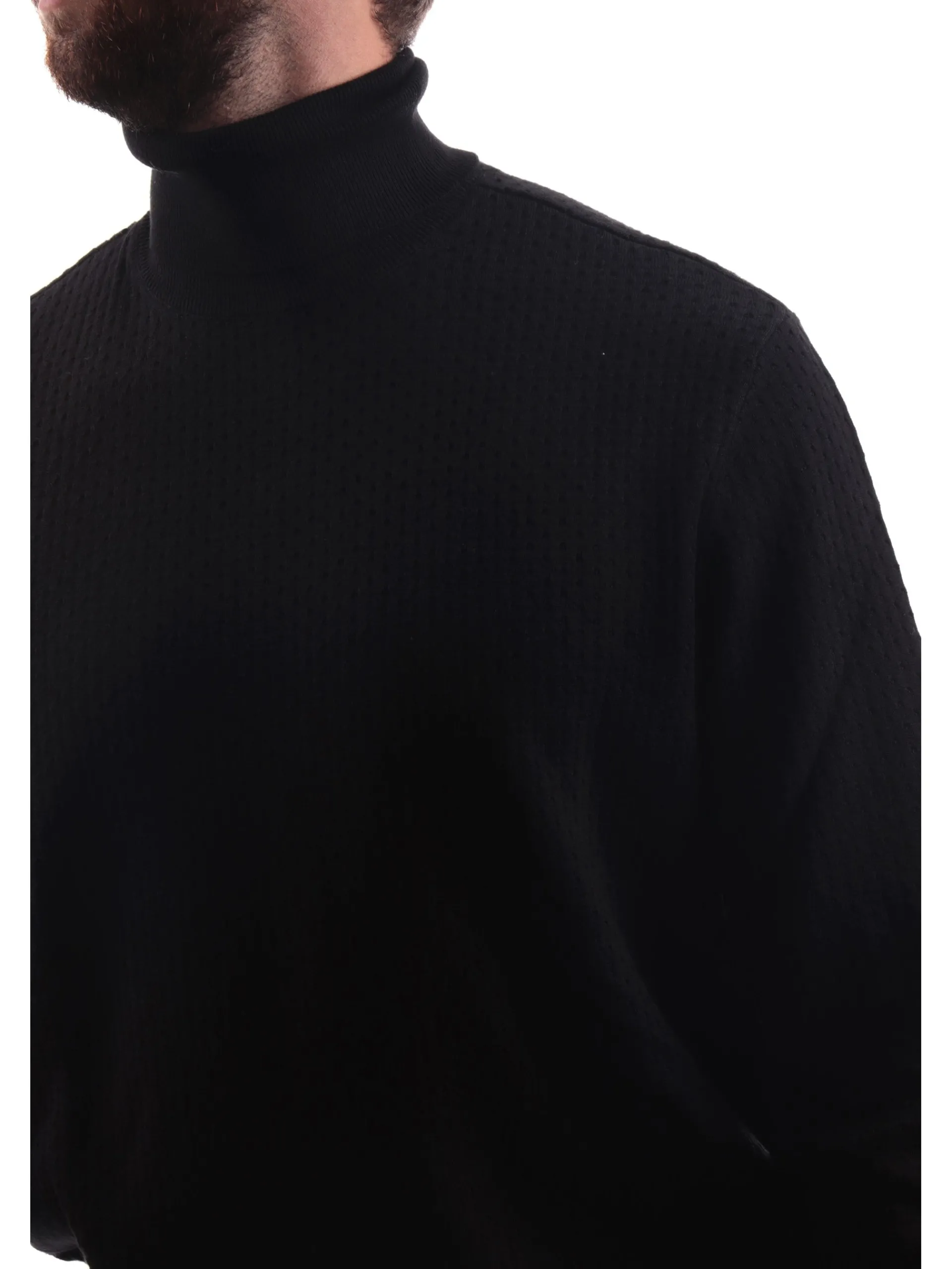 ARMANI EXCHANGE Maglie*Maglione dolcevita AX nero da uomo XM000115AF11