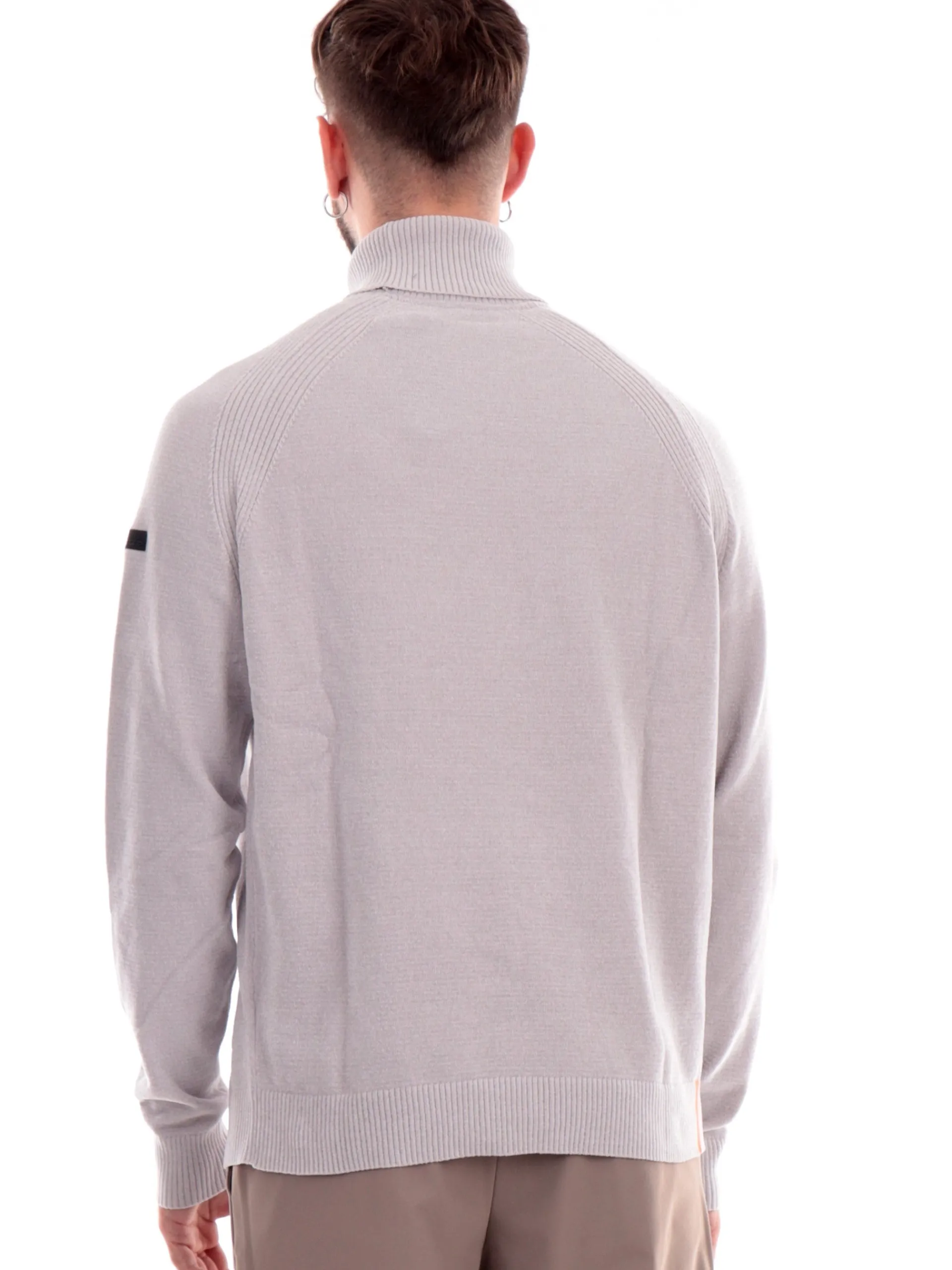 RRD Maglie*Maglione dolcevita grigio da uomo in velluto W24133