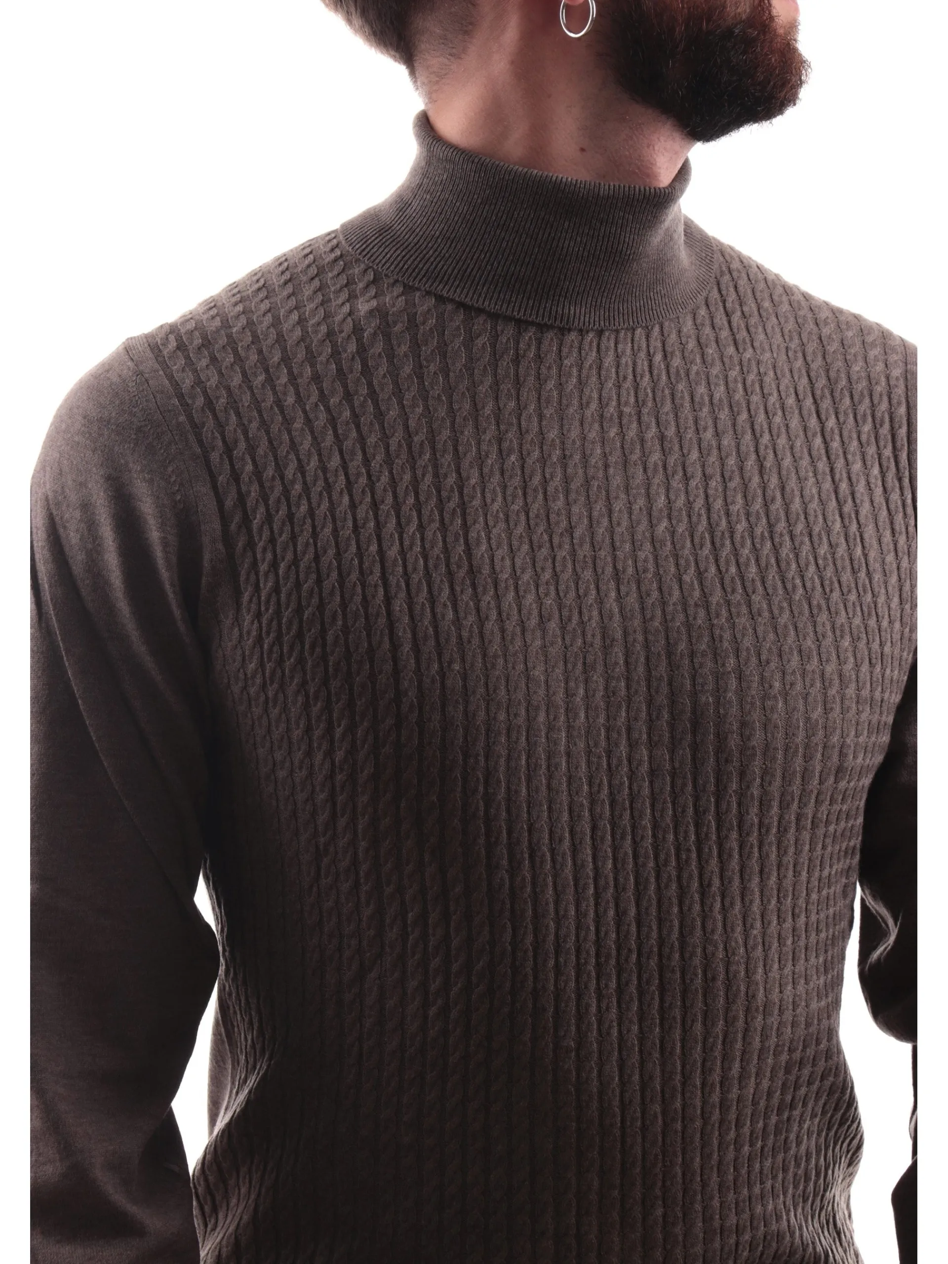 YES ZEE Maglie*Maglione dolcevita grigio da uomo M813ZS000