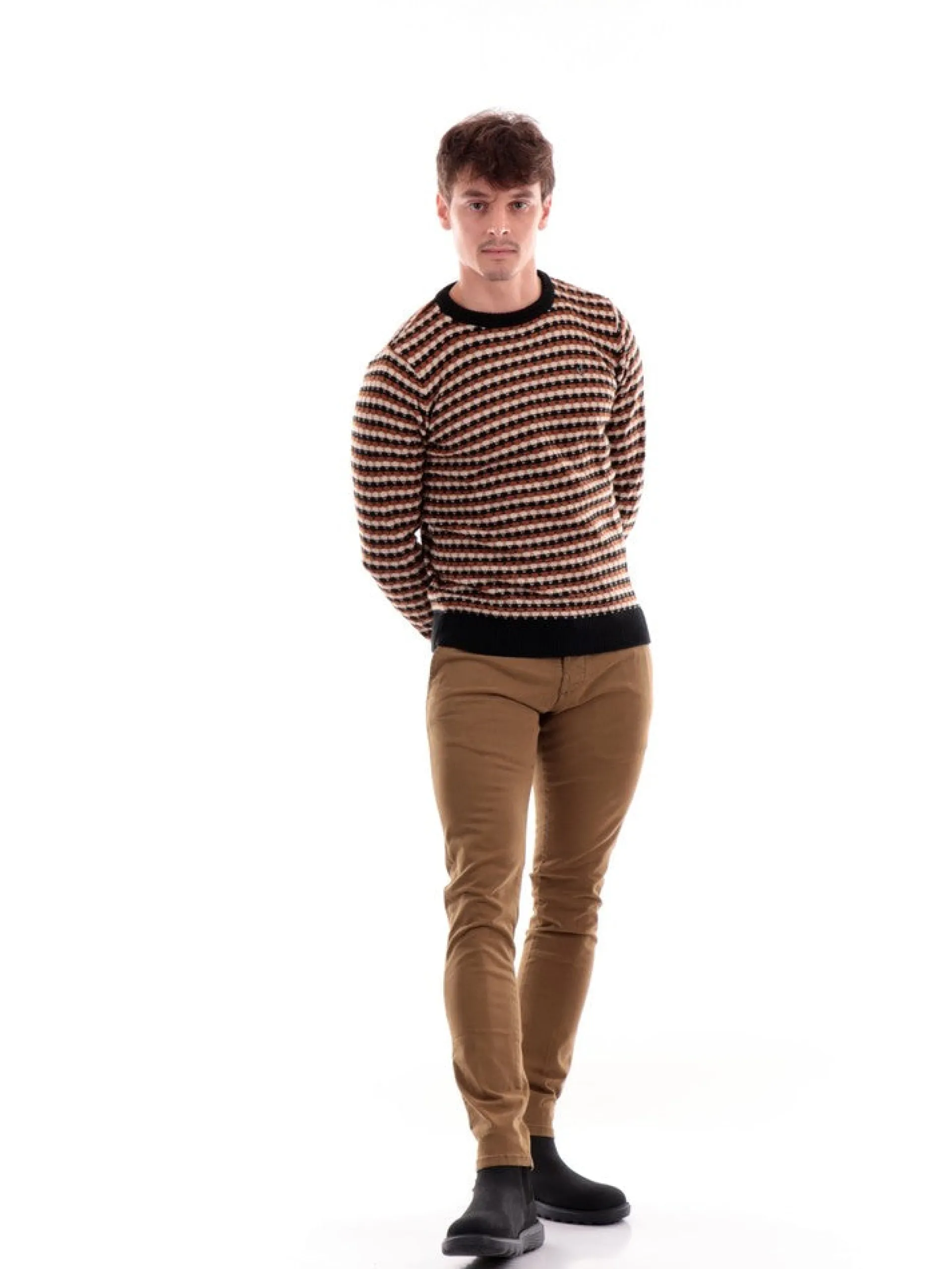 FIFTY FOUR Maglie*Maglione marrone da uomo NITREWA90