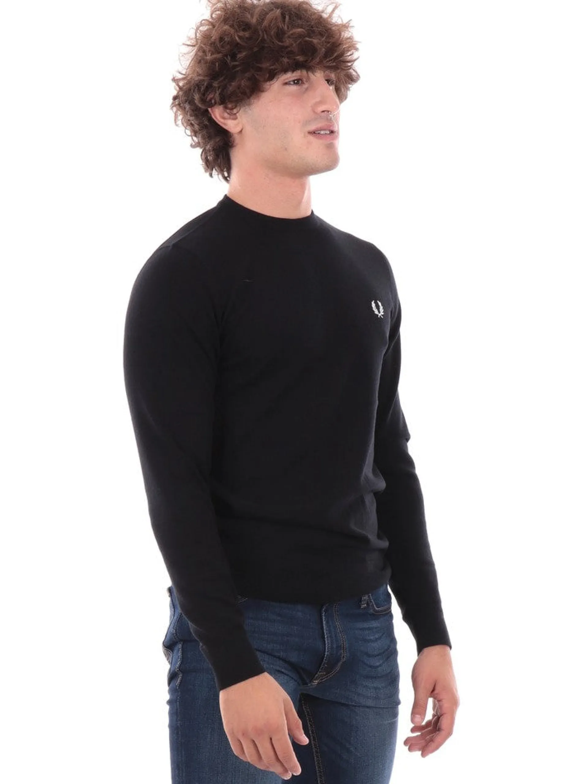 FRED PERRY Maglie*Maglione nera da uomo K9601