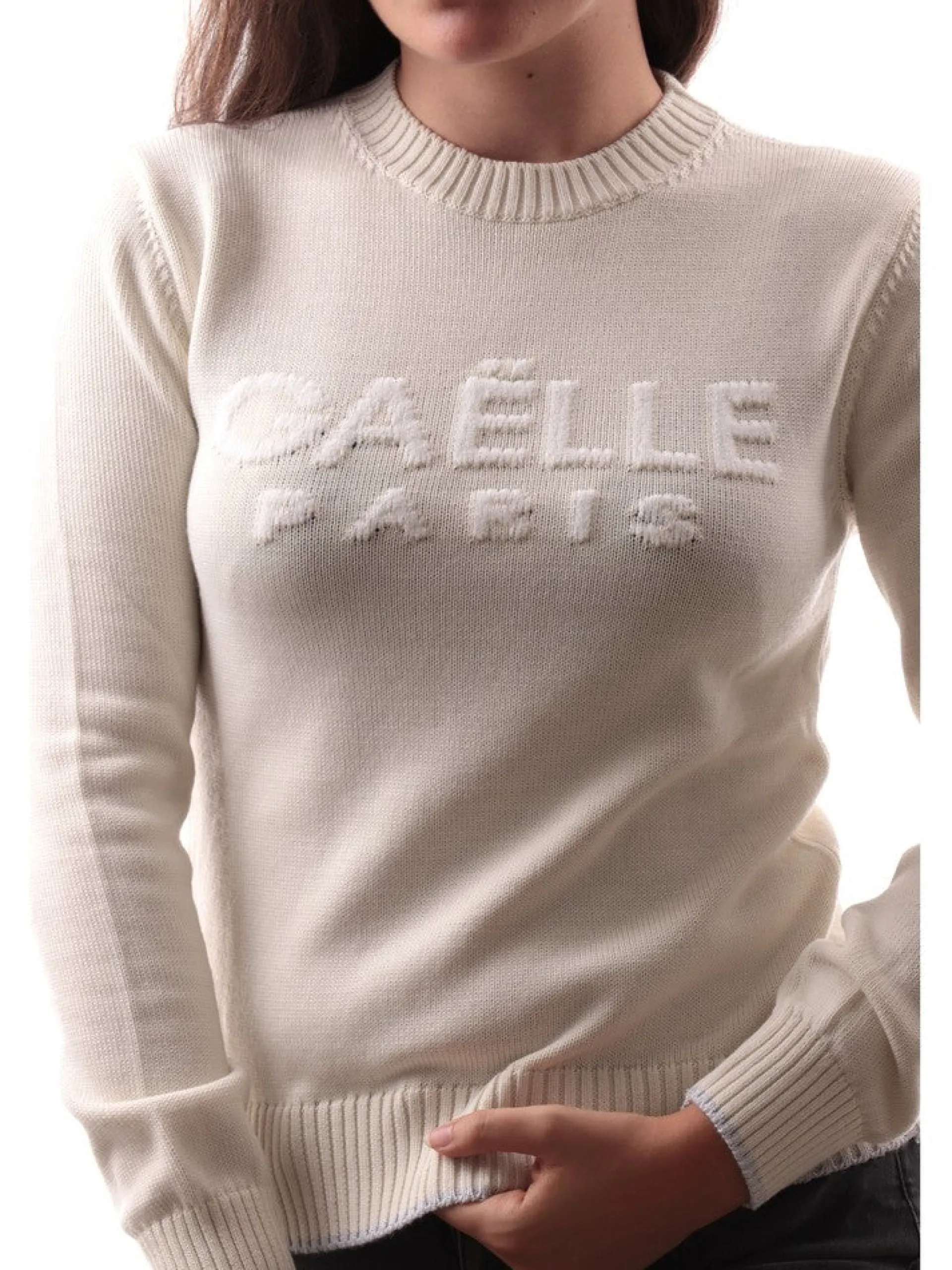 GAELLE Maglie*Maglione Bianco da Donna GBDP14349