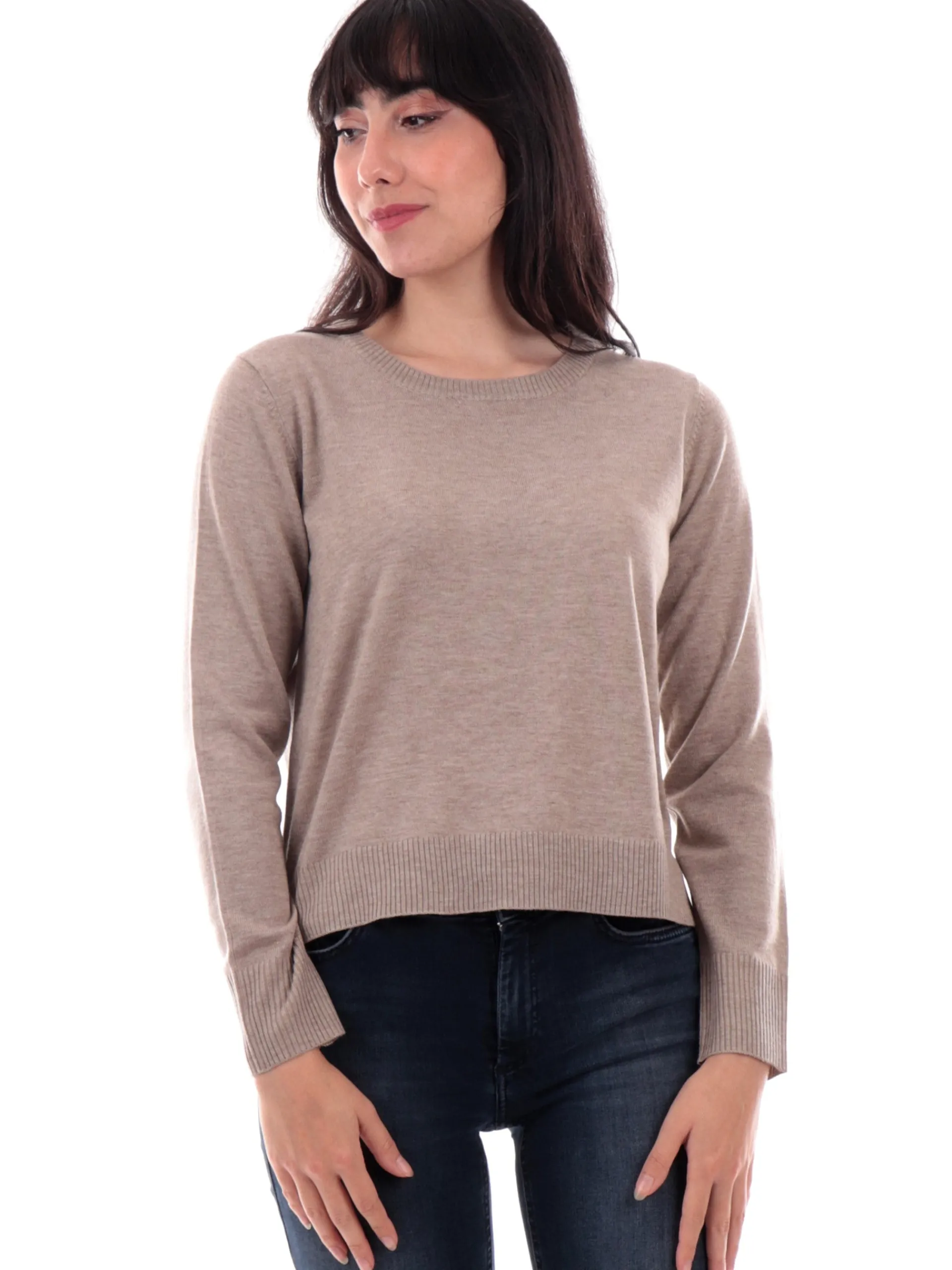 ANIS Maglie*Maglione girocollo marrone da donna 245W1220