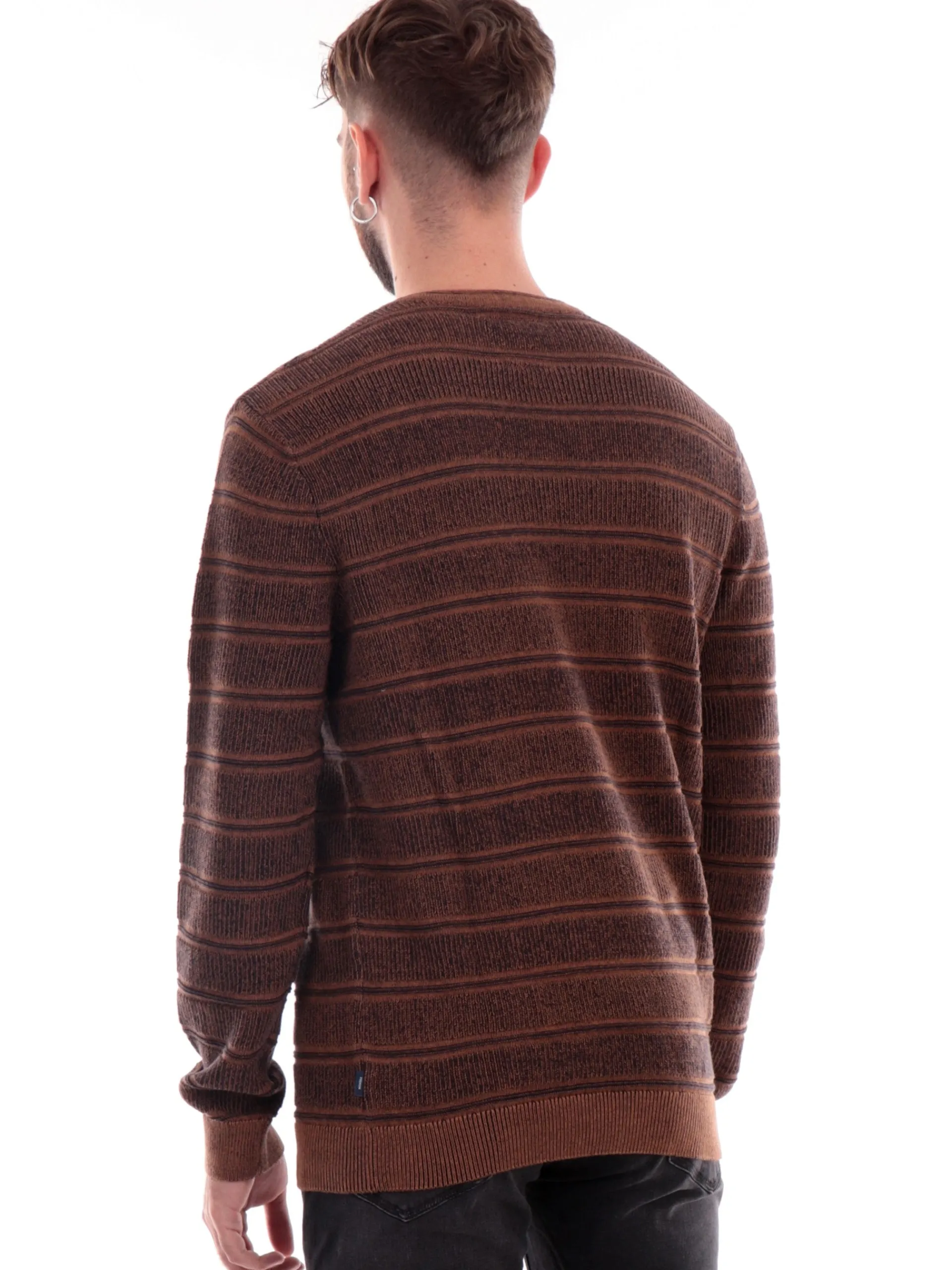 JACK&JONES Maglie*Maglione girocollo Jack Jones marrone da uomo 12259687