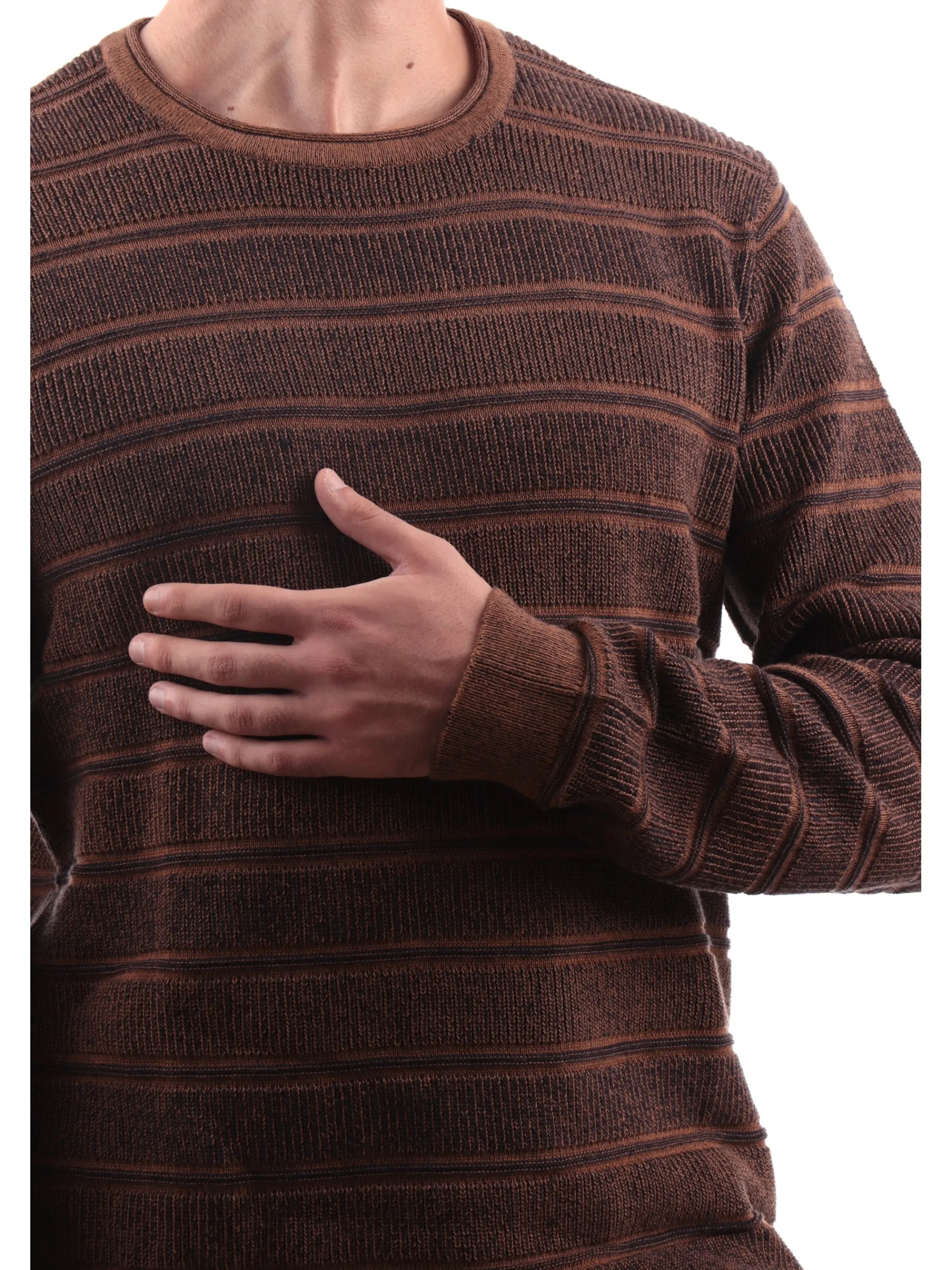 JACK&JONES Maglie*Maglione girocollo Jack Jones marrone da uomo 12259687