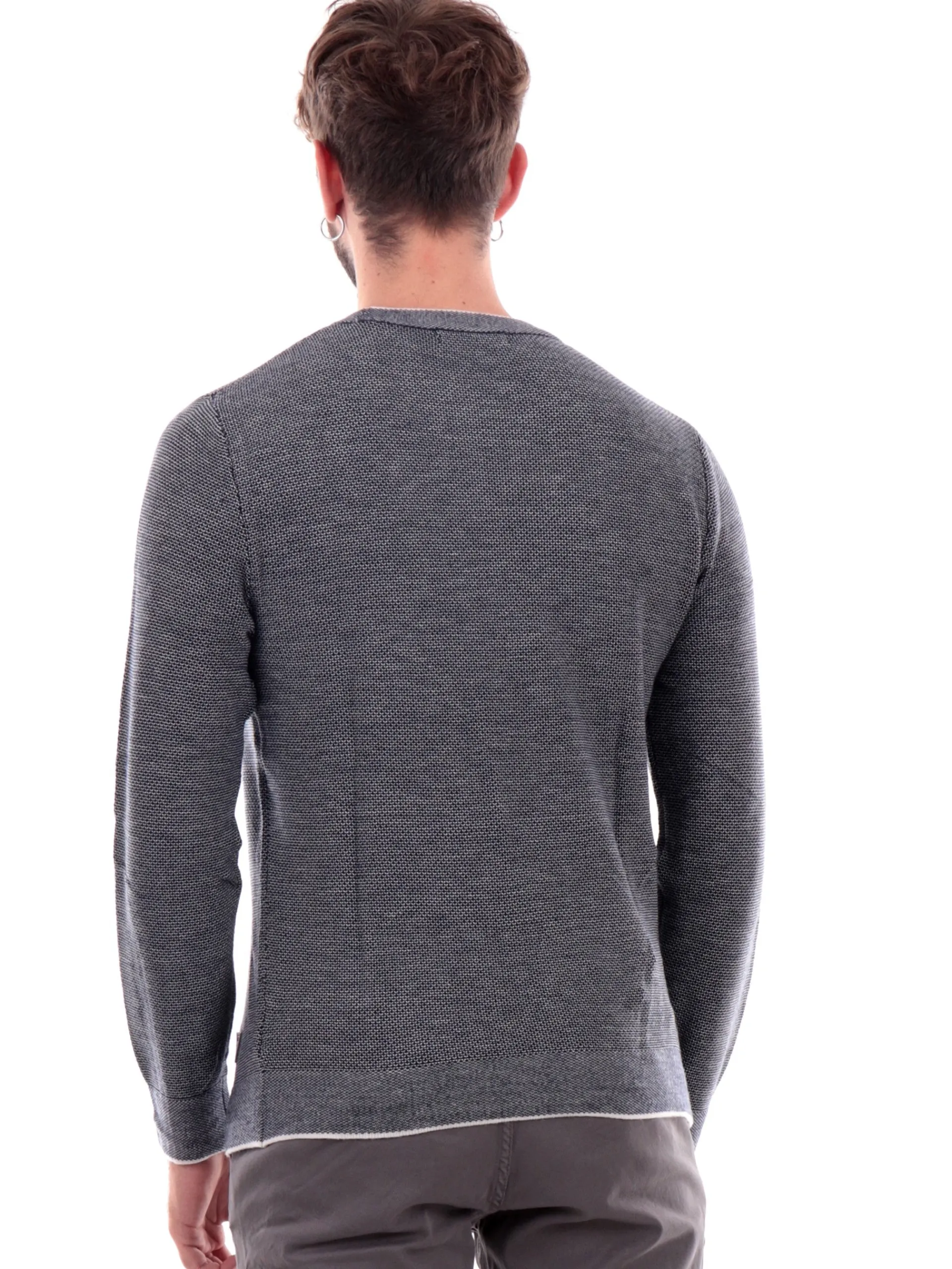GUESS Maglie*Maglione blu da uomo girocollo Earle M4BR04Z3H82