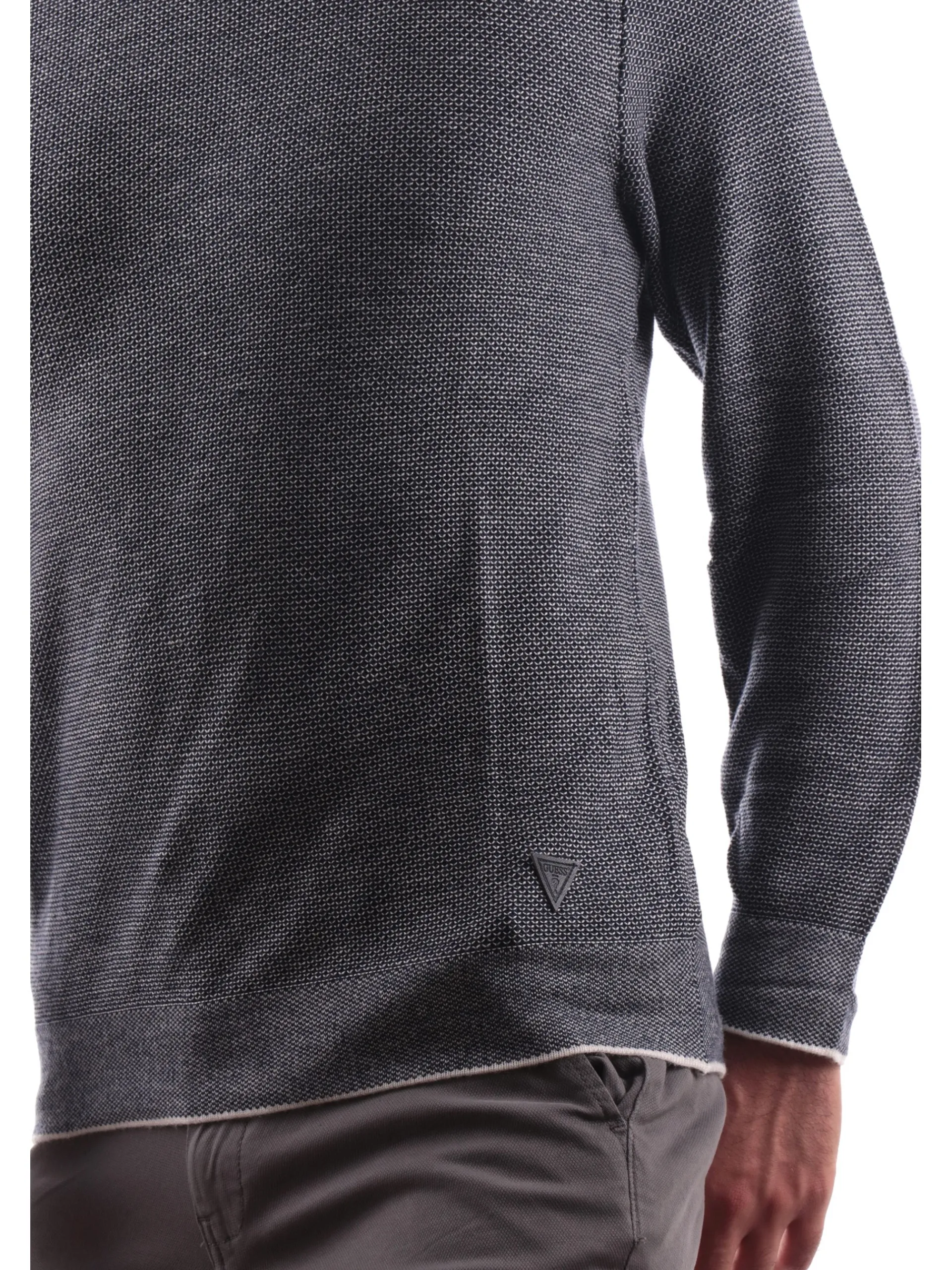 GUESS Maglie*Maglione blu da uomo girocollo Earle M4BR04Z3H82
