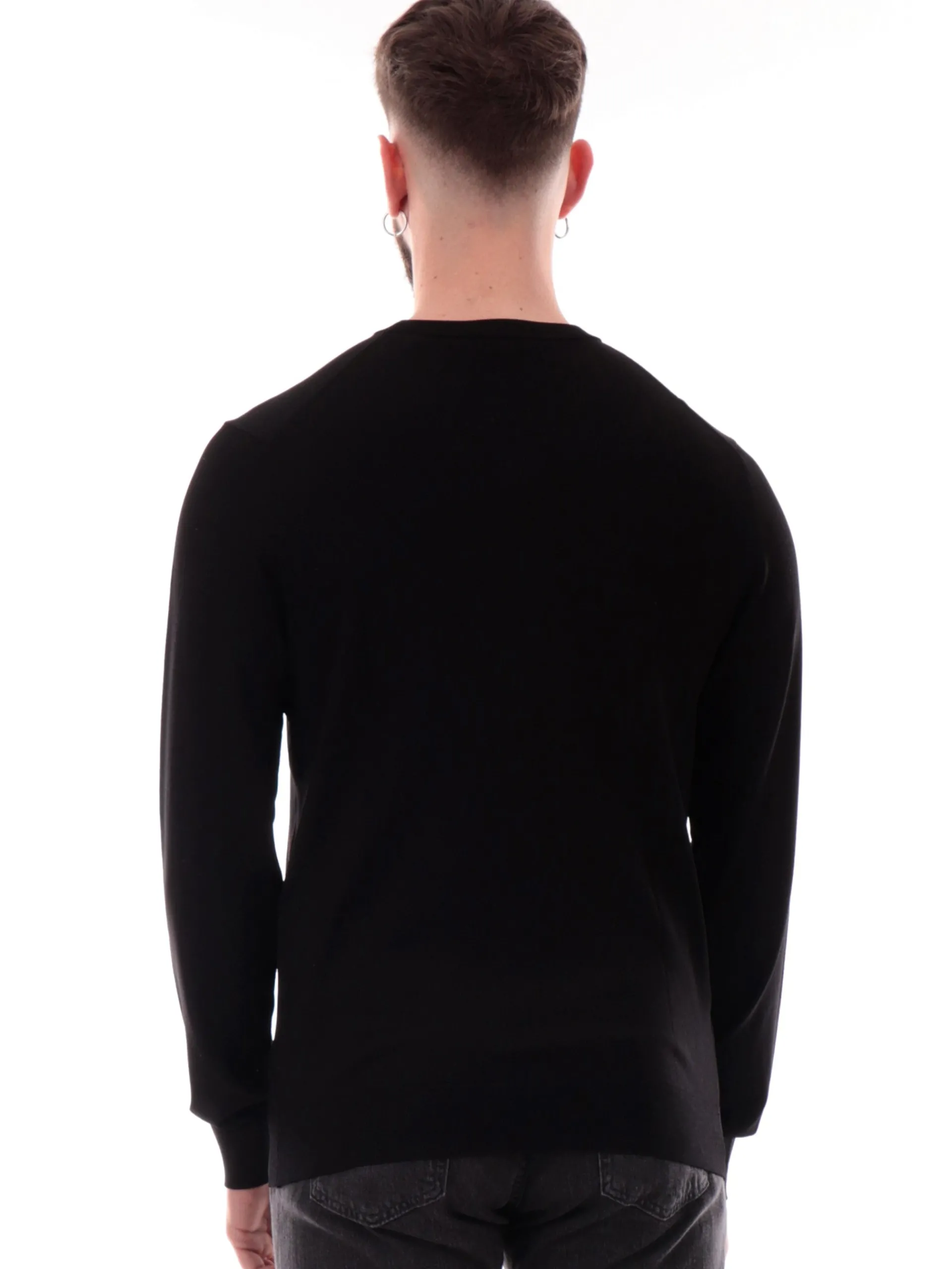 GUESS Maglie*Maglione Dane Tech nero da uomo patch gommato M4YR29Z3DM0