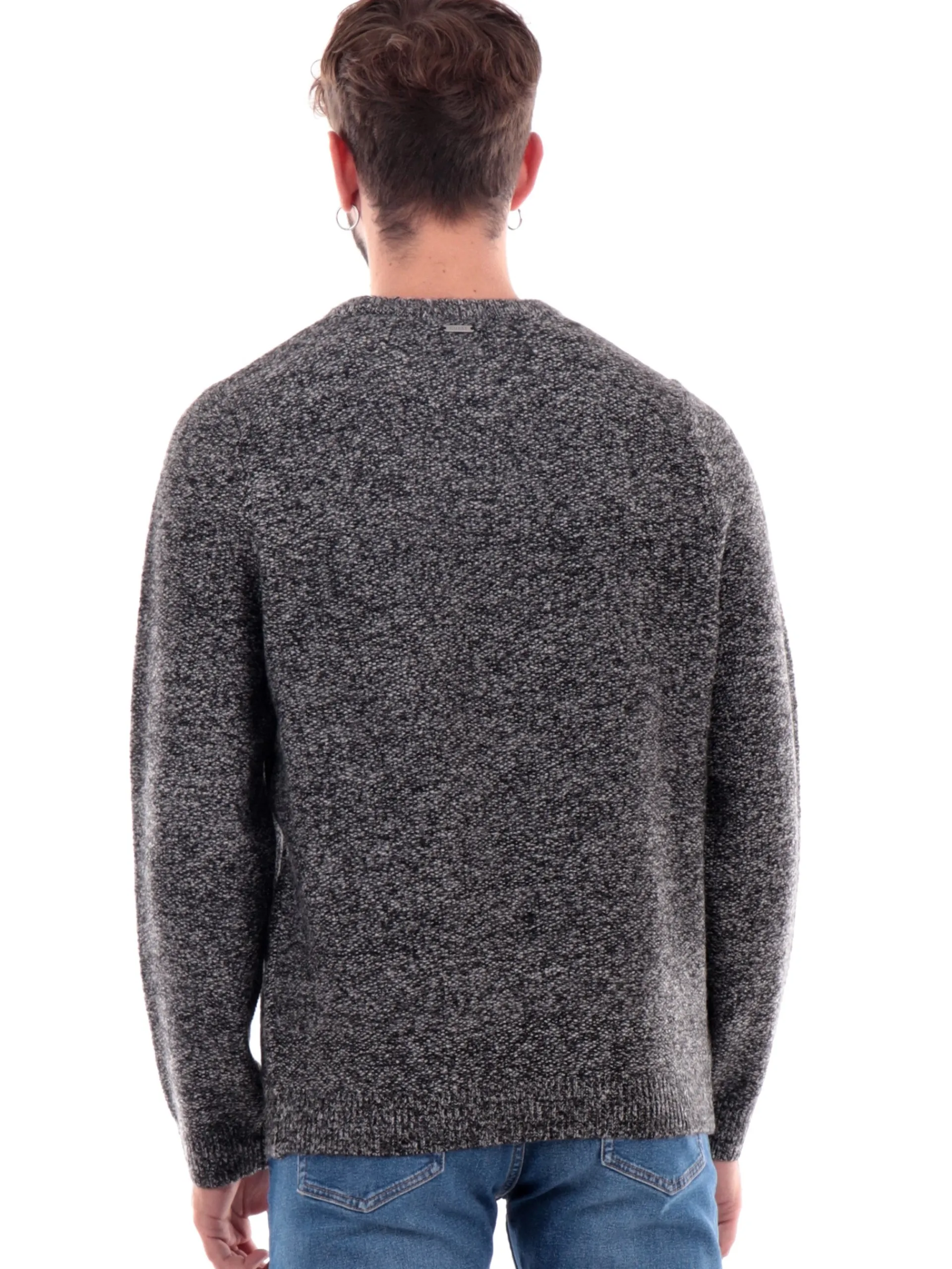 GUESS Maglie*Maglione grigio da uomo girocollo Marled M4BR51Z3JF0