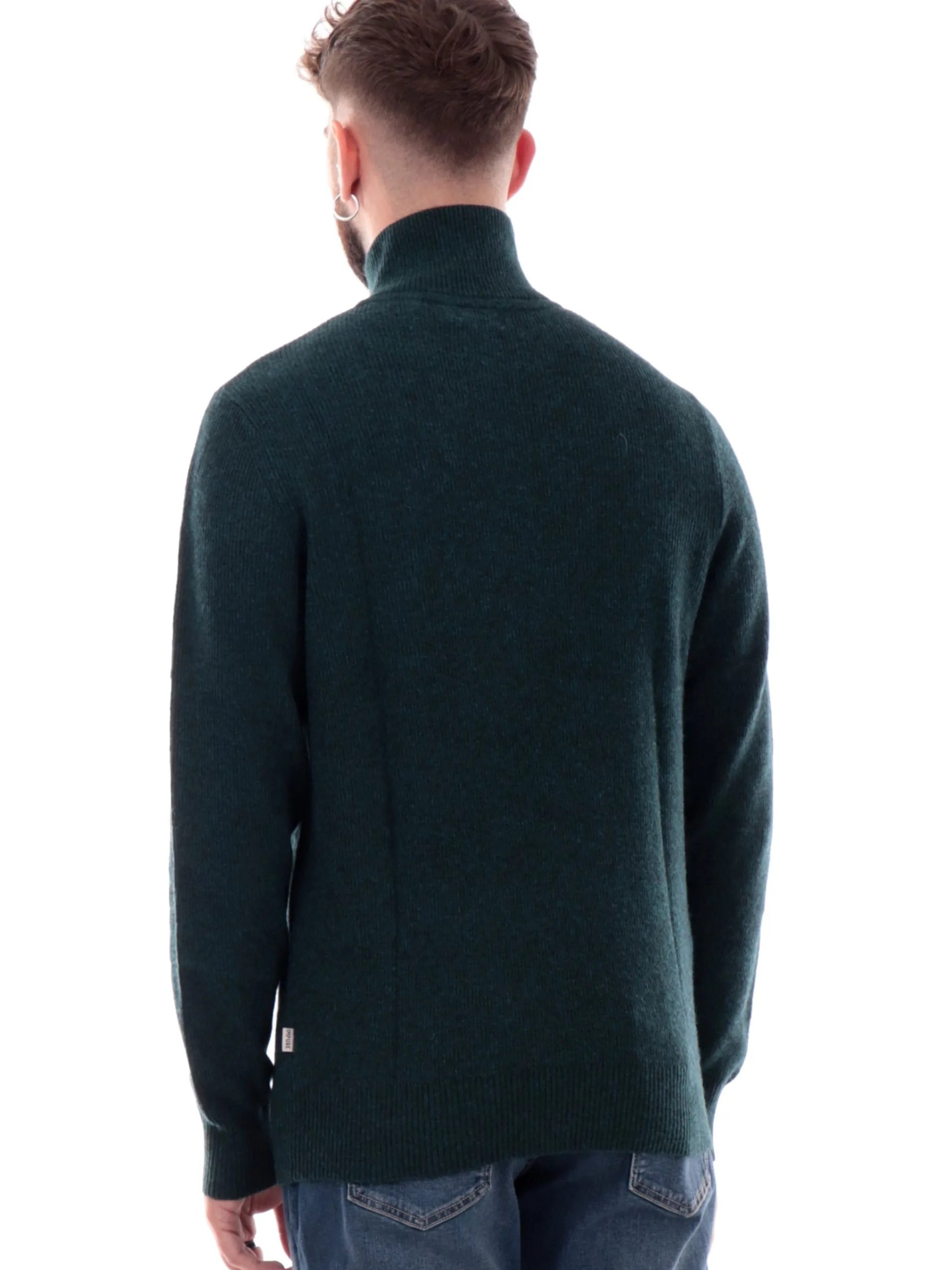 IMPURE Maglie*Maglione verde da uomo turtle Neck zip collo alto JASPER