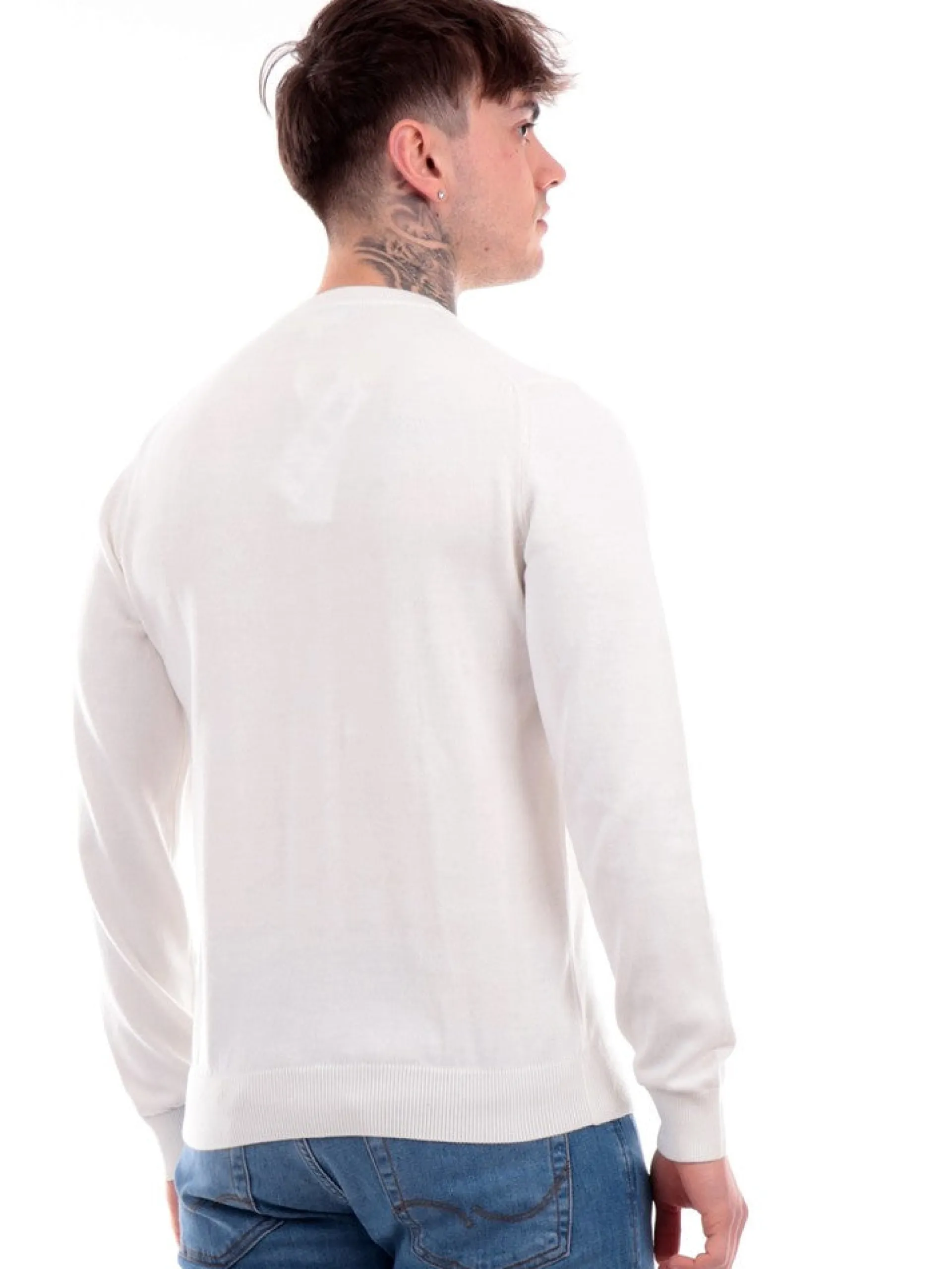 LACOSTE Maglie*Maglione bianco da uomo AH0128