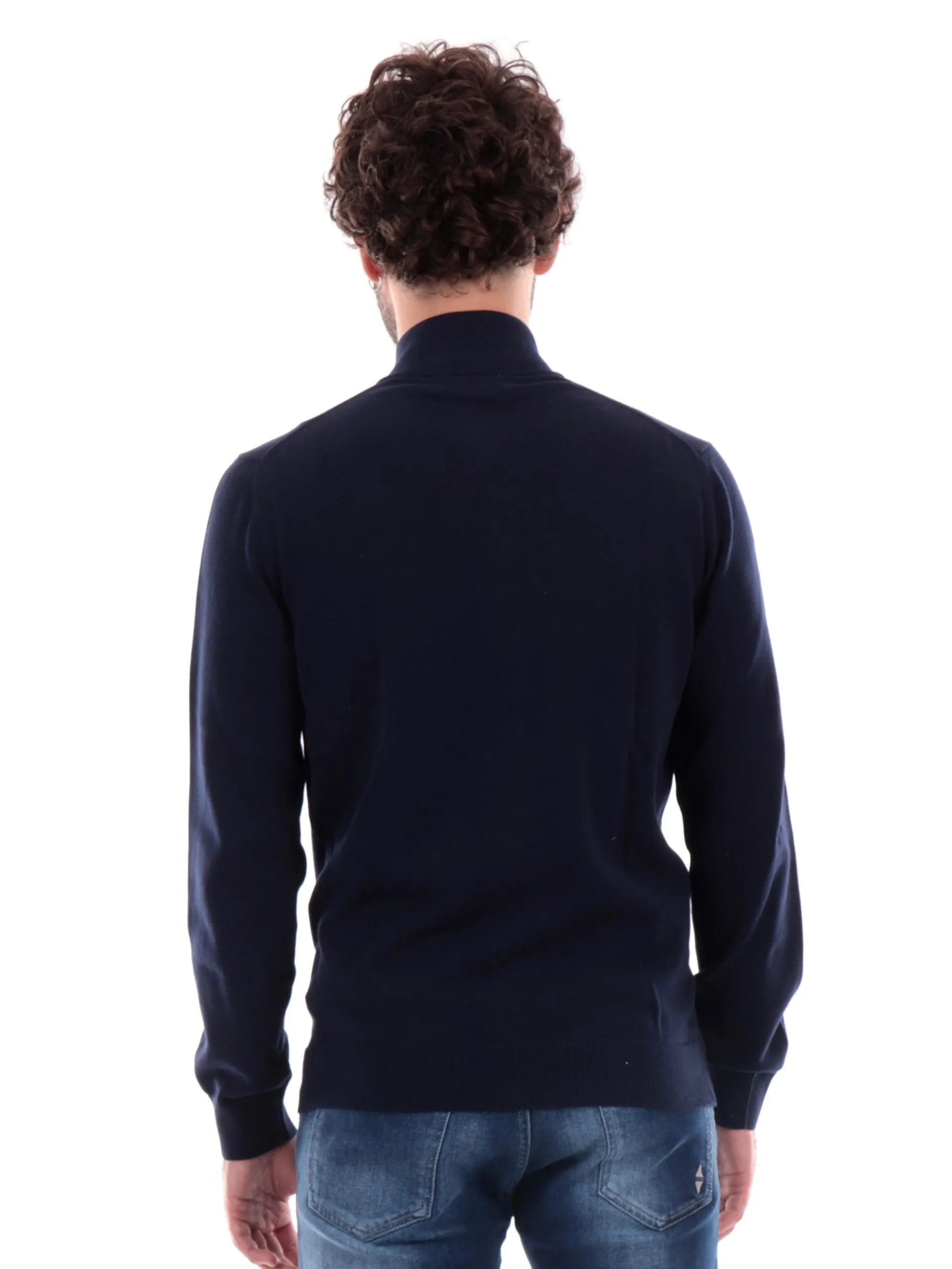 LACOSTE Maglie*Maglione Blu da Uomo Full Zip AH1957