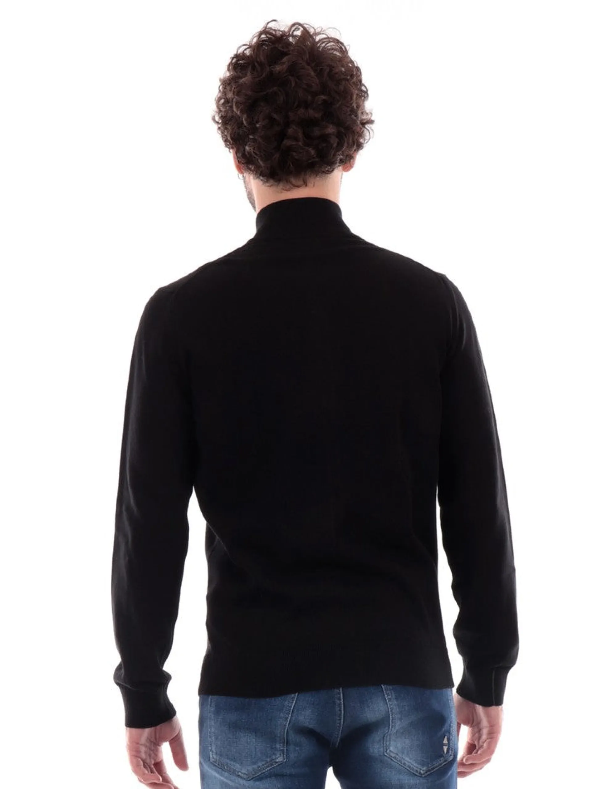 LACOSTE Maglie*Maglione Nero da Uomo Full Zip AH1957