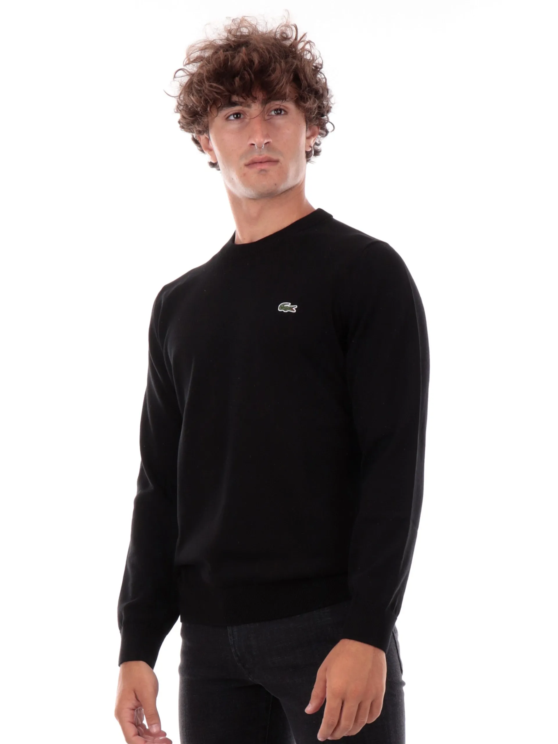 LACOSTE Maglie*Maglione nero da uomo AH1985