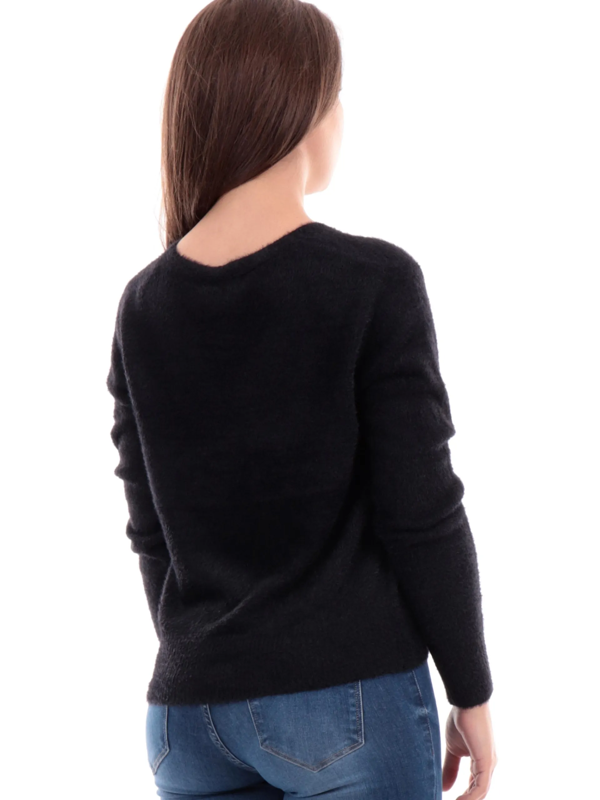 ONLY Maglie*Maglione nero da donna V-Neck 15259562