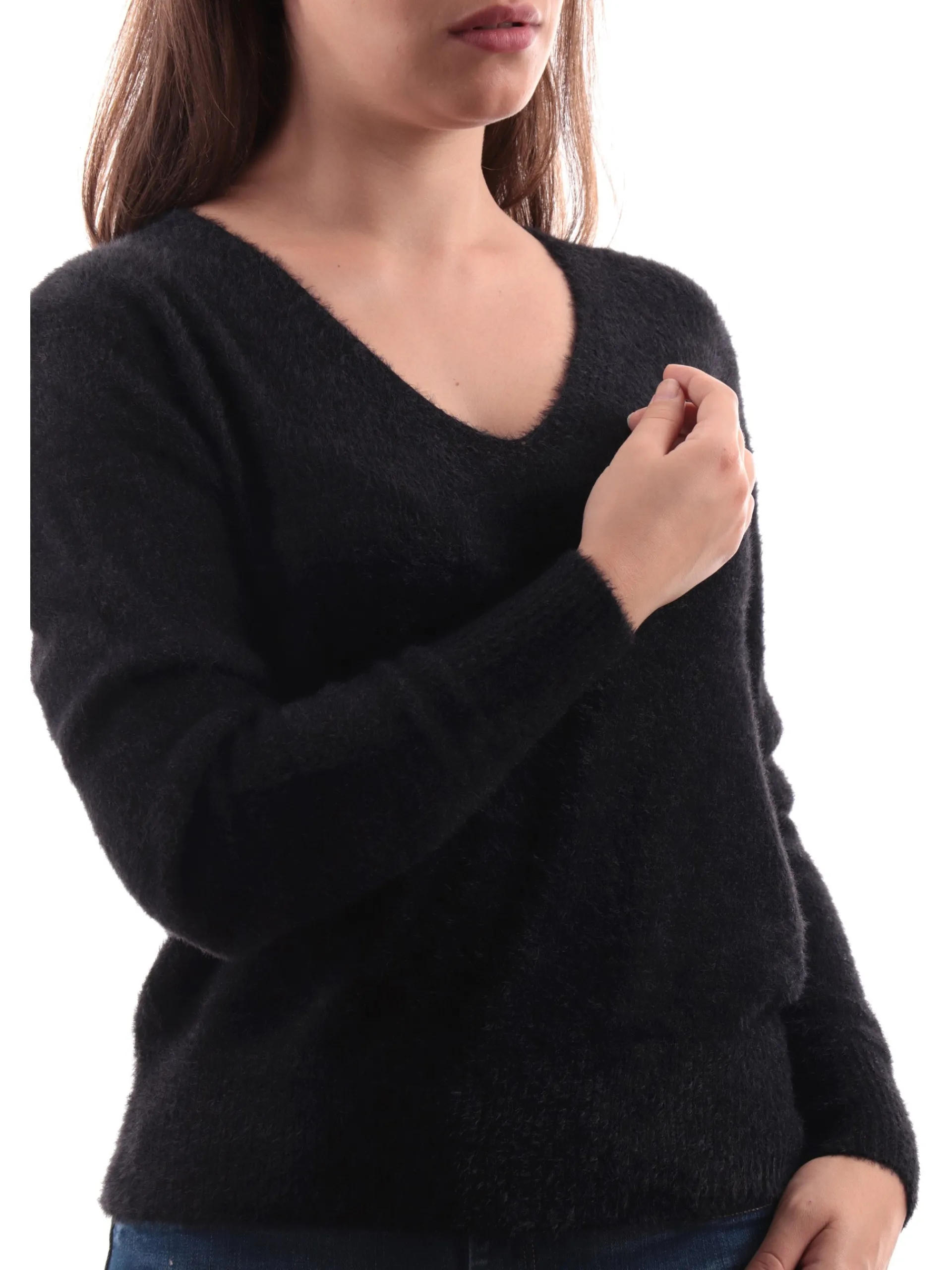 ONLY Maglie*Maglione nero da donna V-Neck 15259562