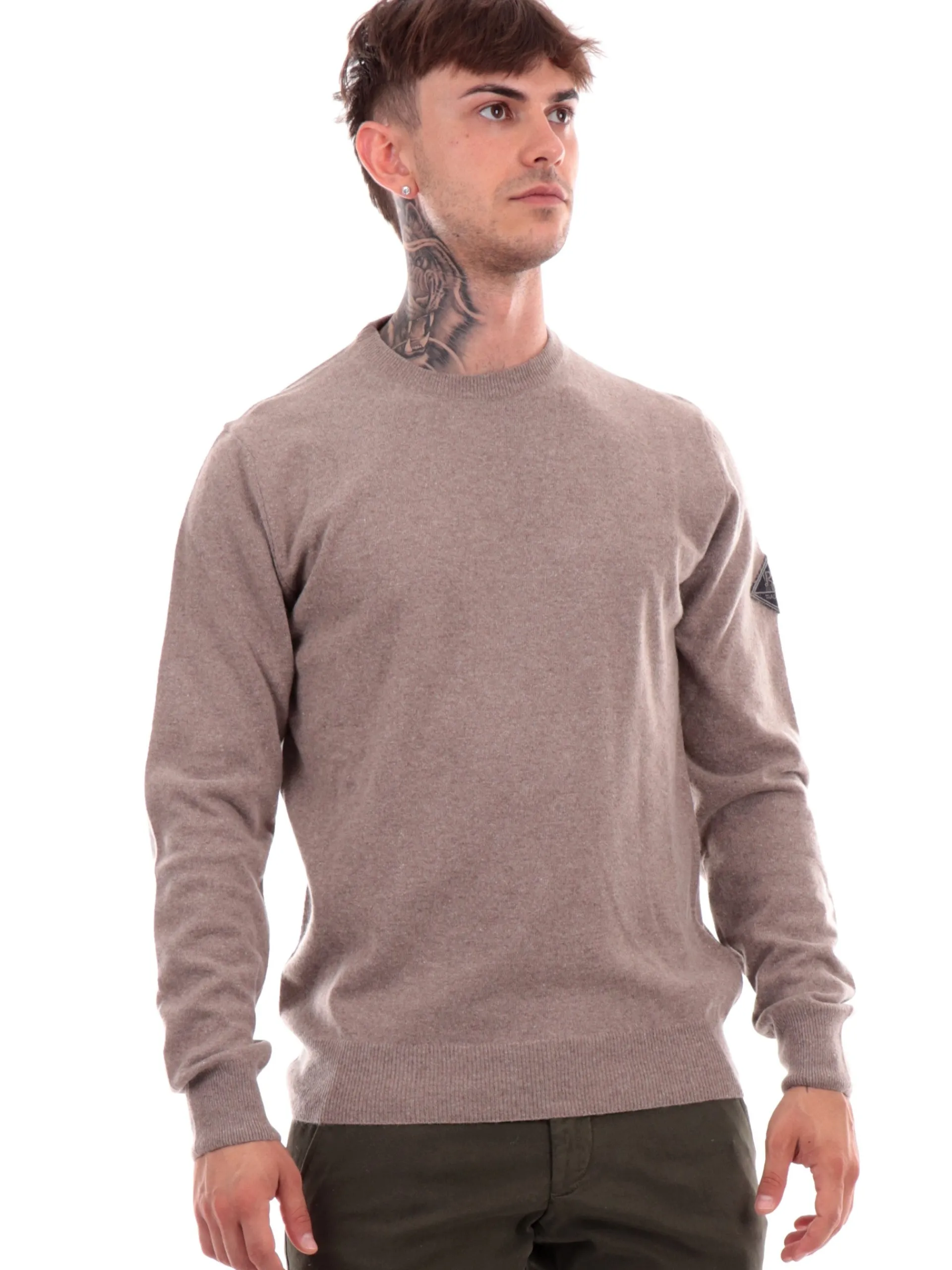 ROYROGERS Maglie*Maglione Roy Rogers grigio da uomo in lana RU502CC53XXXX