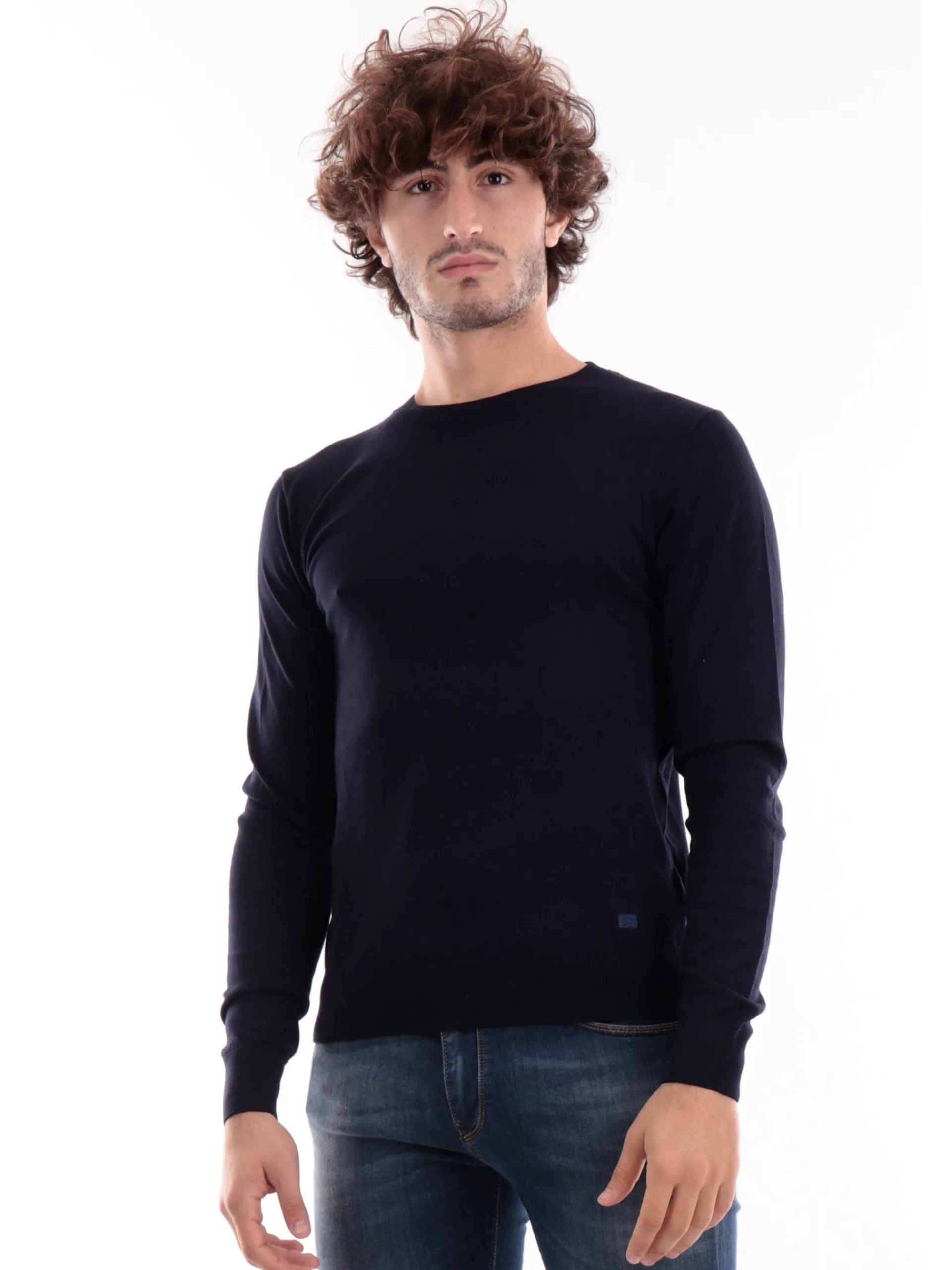 YES ZEE Maglie*Maglione blu da uomo M835MR00