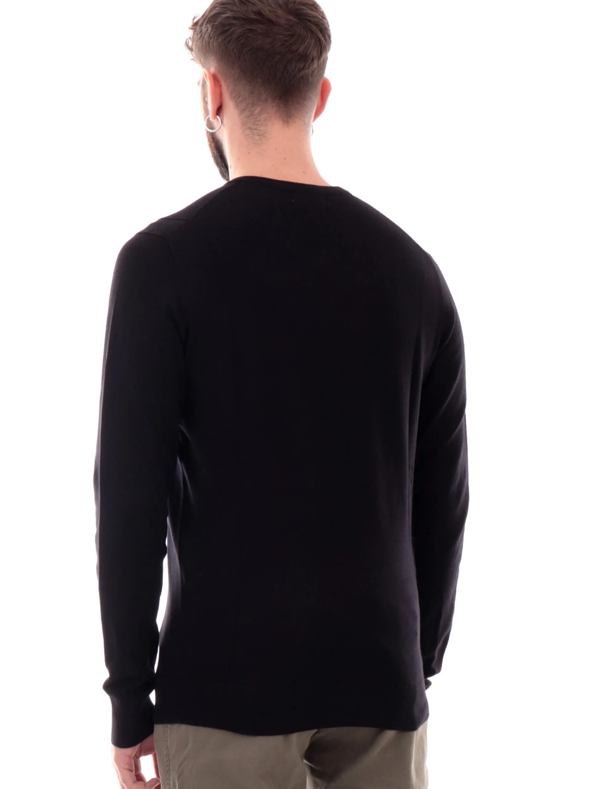 YES ZEE Maglie*Maglione nero da uomo M830MR000