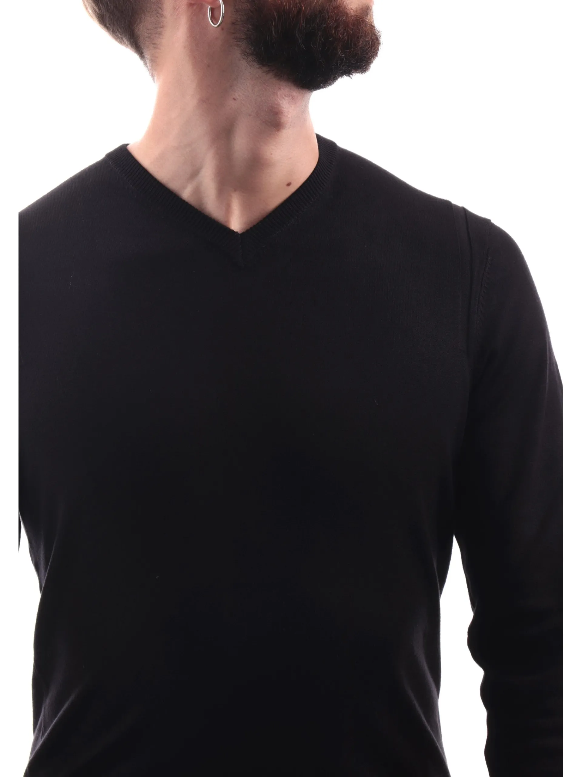 YES ZEE Maglie*Maglione nero da uomo M830MR000