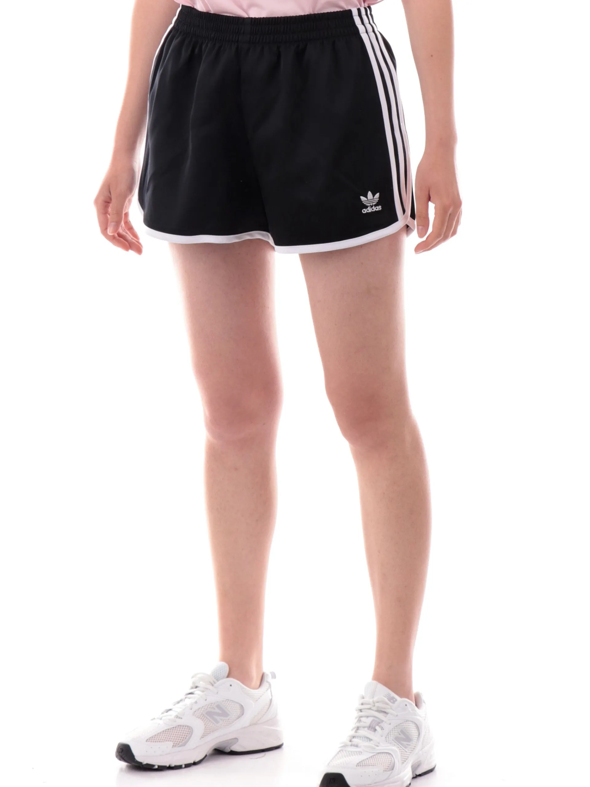 ADIDAS ORIGINALS Shorts*Pantaloncini Adidas neri 3Stripes da donna Sprinter tessuto tecnico JD3119