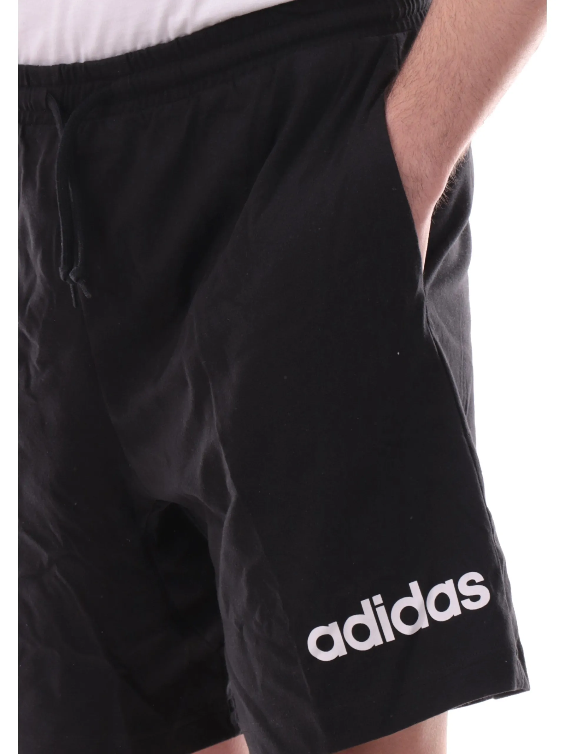 ADIDAS EQUIPMENT Bermuda*Pantaloncini Adidas neri da uomo logo Adidas bianco JE9012