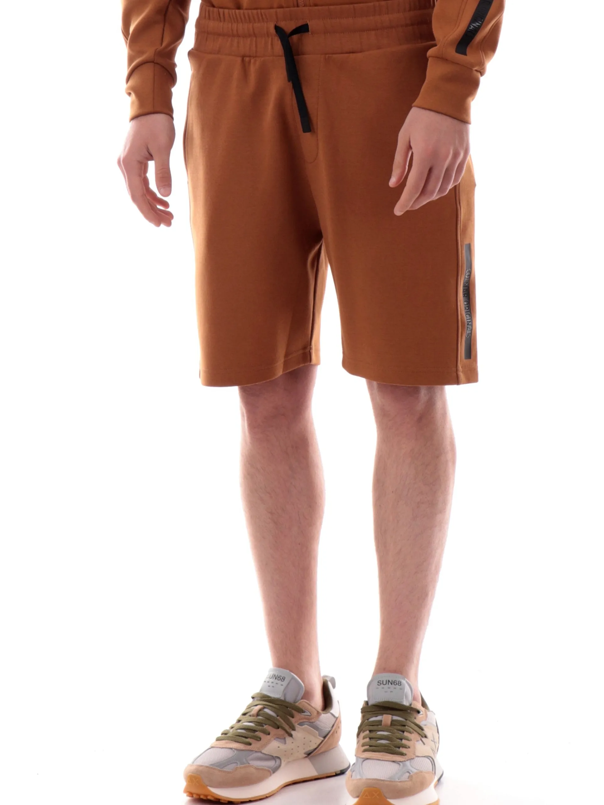 COLMAR Bermuda*Pantaloncini marroni da uomo logo stampato 61913YV