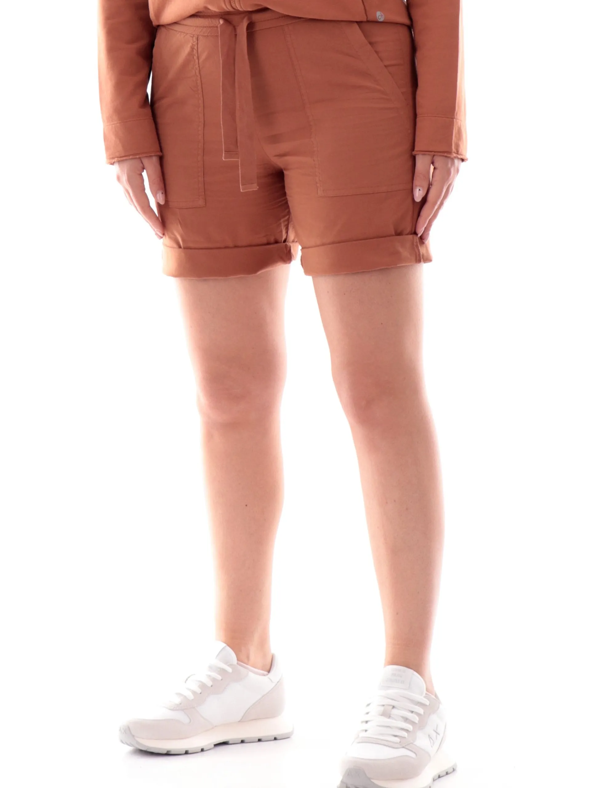 DEHA Shorts*Pantaloncini marroni da donna in popeline A00648