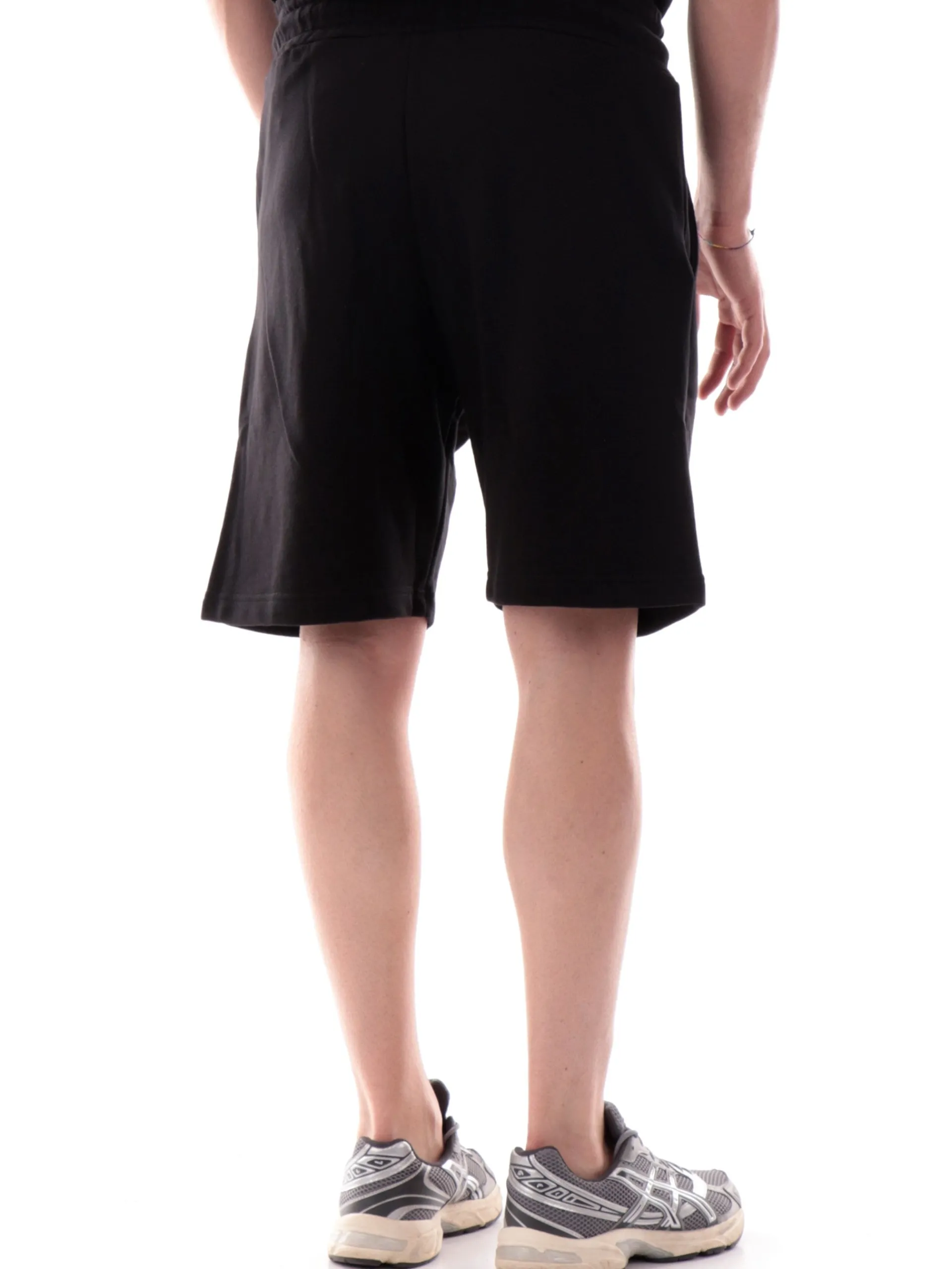 DS2 Bermuda*Pantaloncini neri da uomo logo bianco SS25260