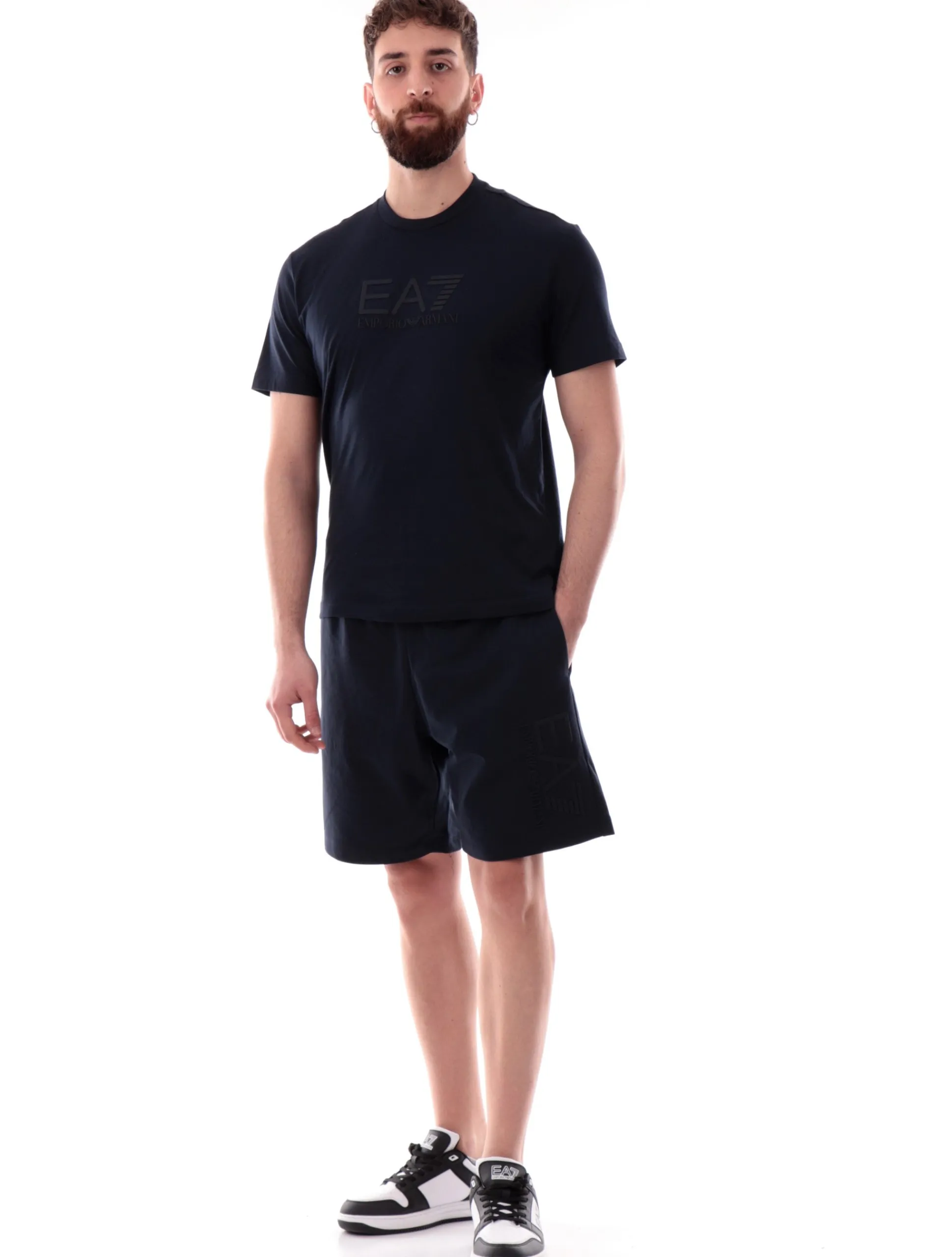 EMPORIO ARMANI 7 Bermuda*Pantaloncini EA7 Emporio Armani logo Gommato 7M00232AF13512U