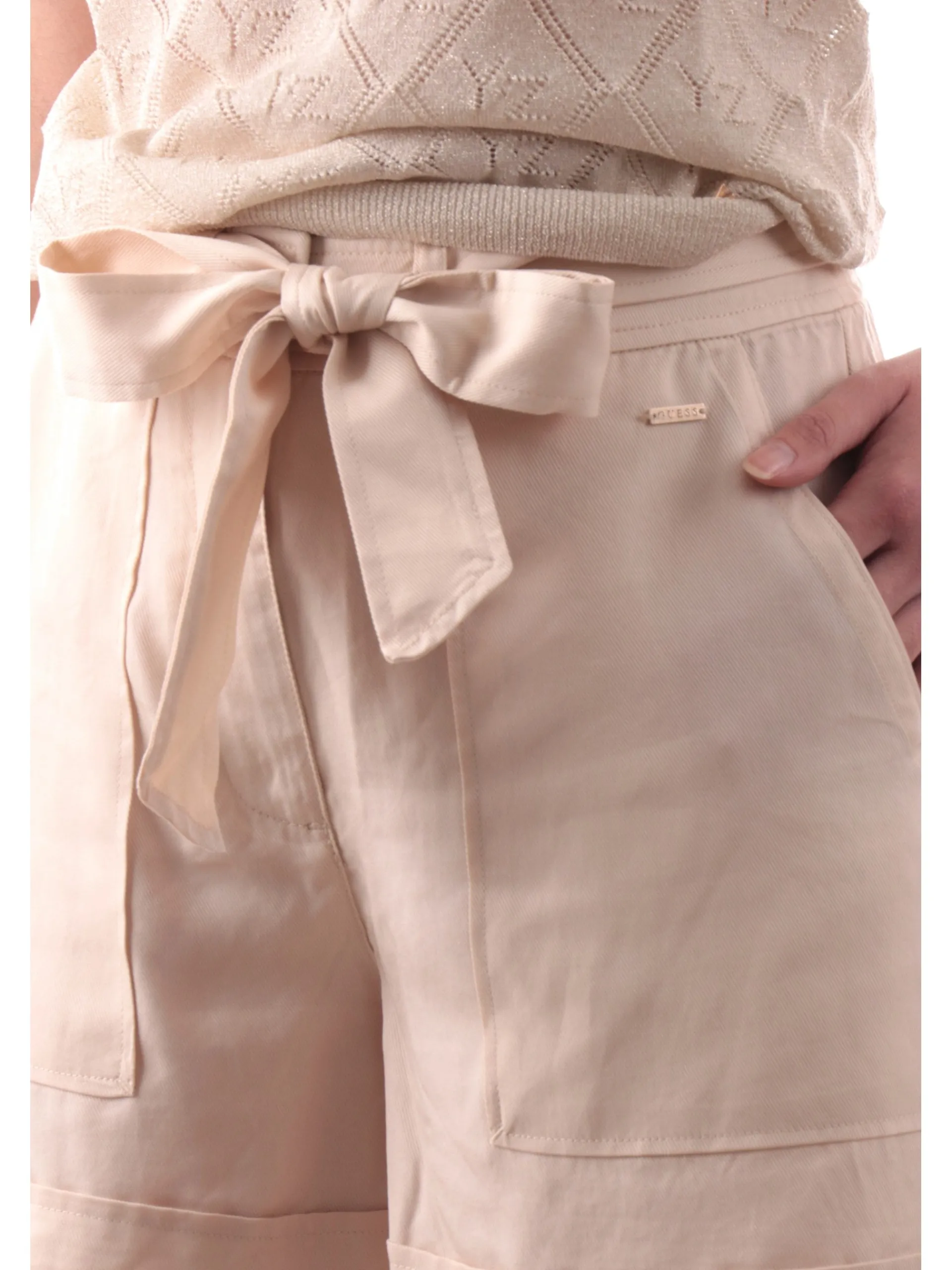 GUESS Shorts*Pantaloncini beige con cintura da donna New Nina Belted W5GD1RWG4C2