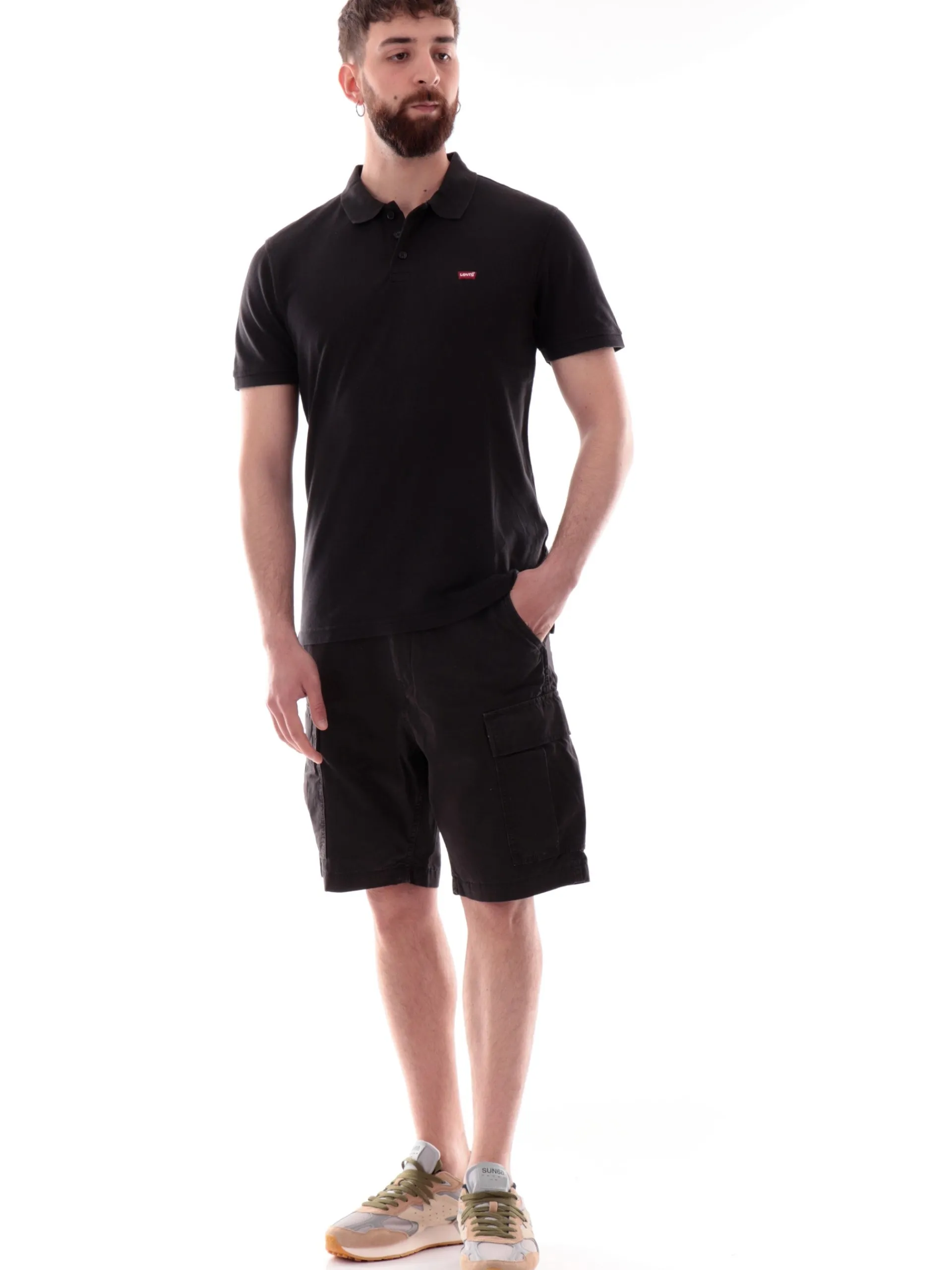 LEVIS Bermuda*Pantaloncini Cargo neri da uomo Carrier 001KG00