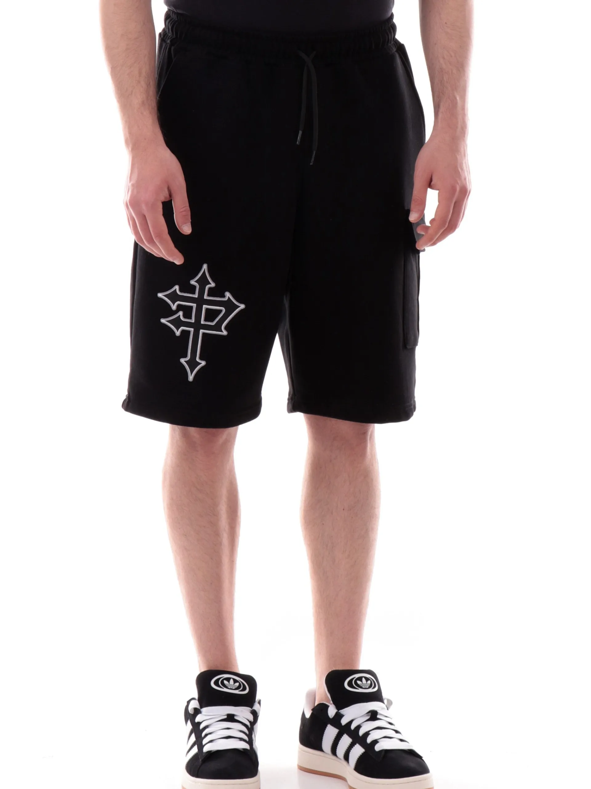 PROPAGANDA Bermuda*Pantaloncini neri da uomo Logo Capital 25SSPRBR