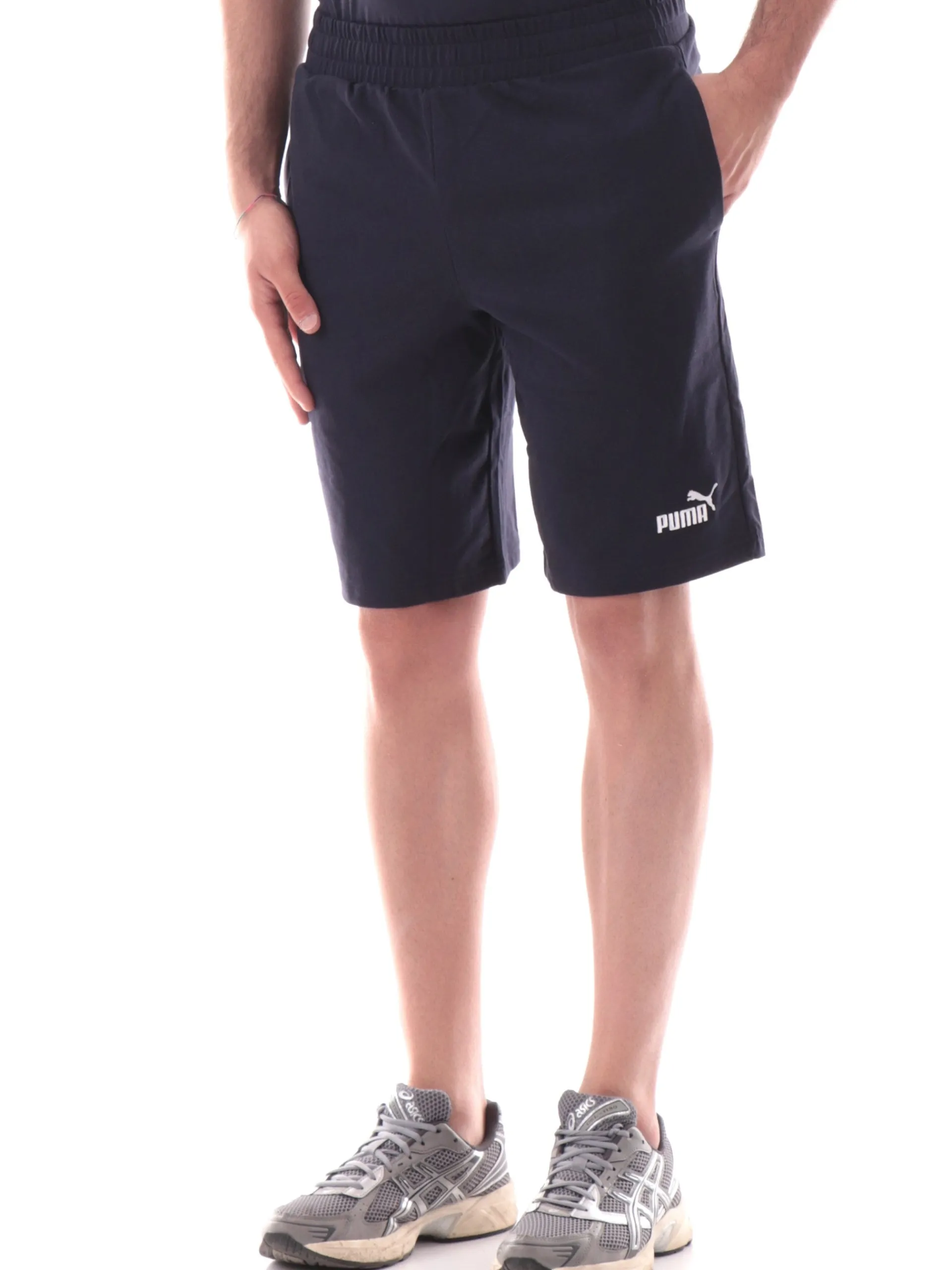 PUMA Bermuda*Pantaloncini blu da uomo logo a contrasto 682600
