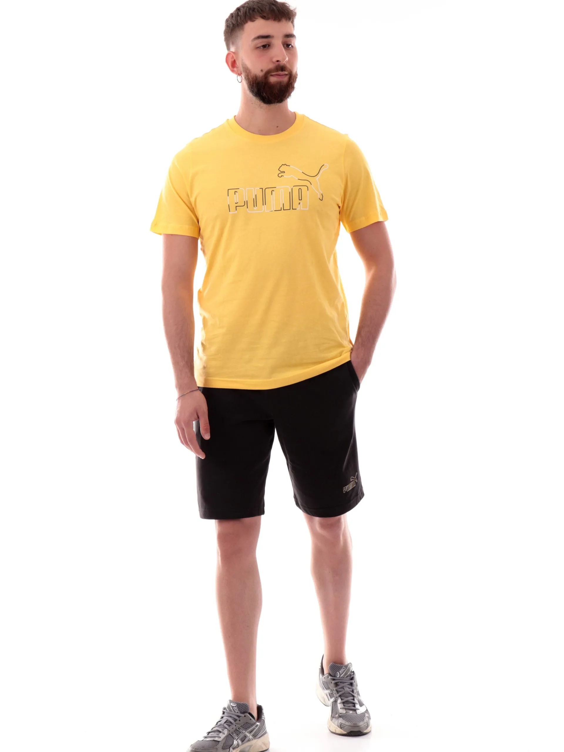 PUMA Bermuda*Pantaloncini neri da uomo logo tech 688917
